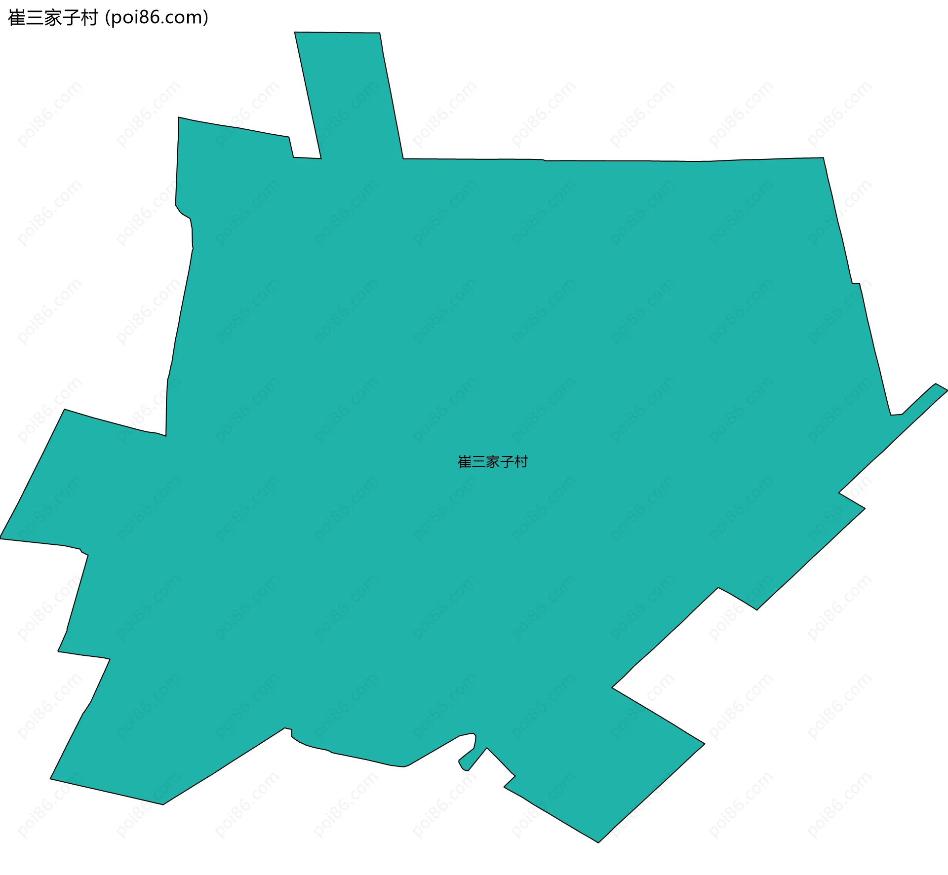 崔三家子村边界地图