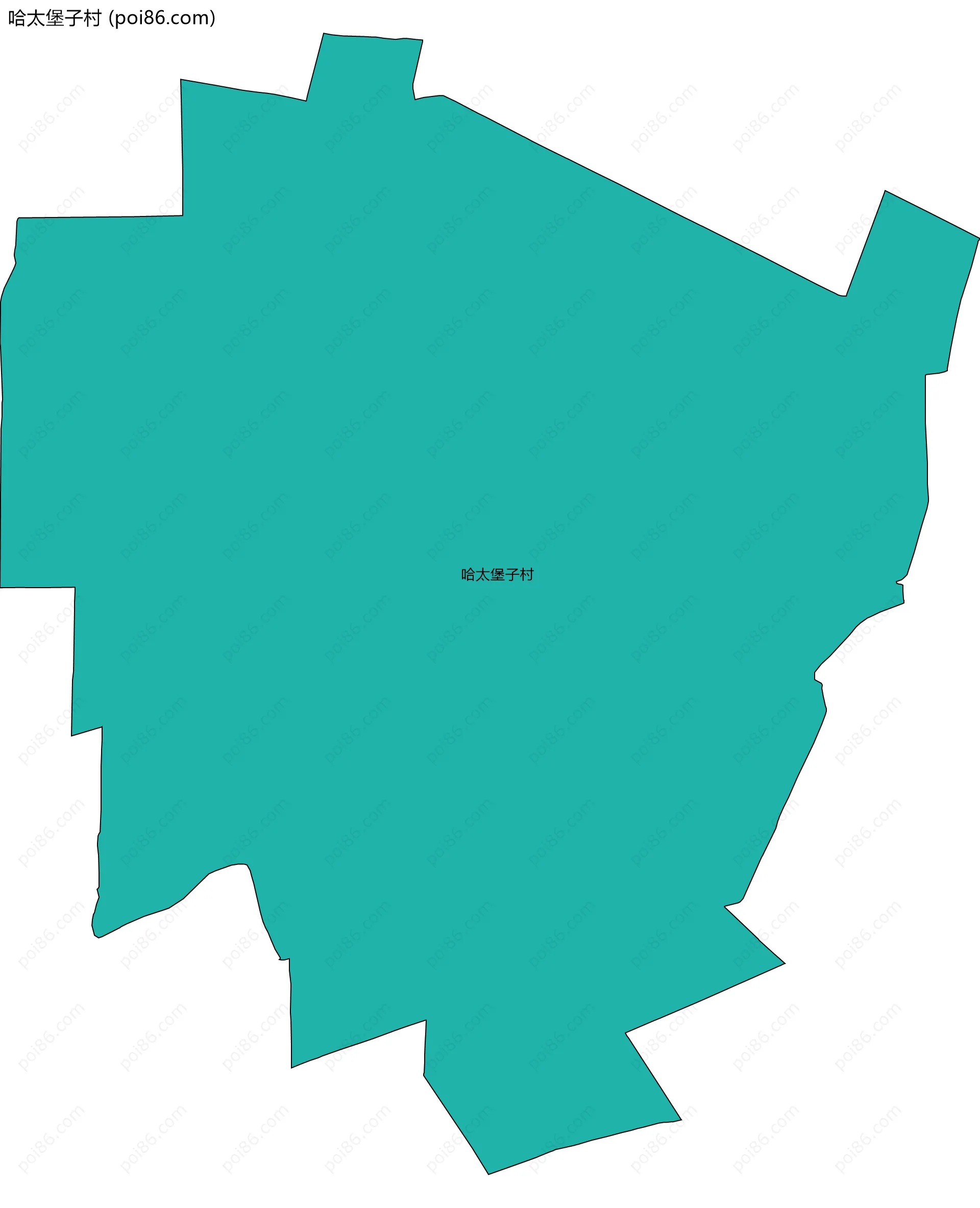 哈太堡子村边界地图