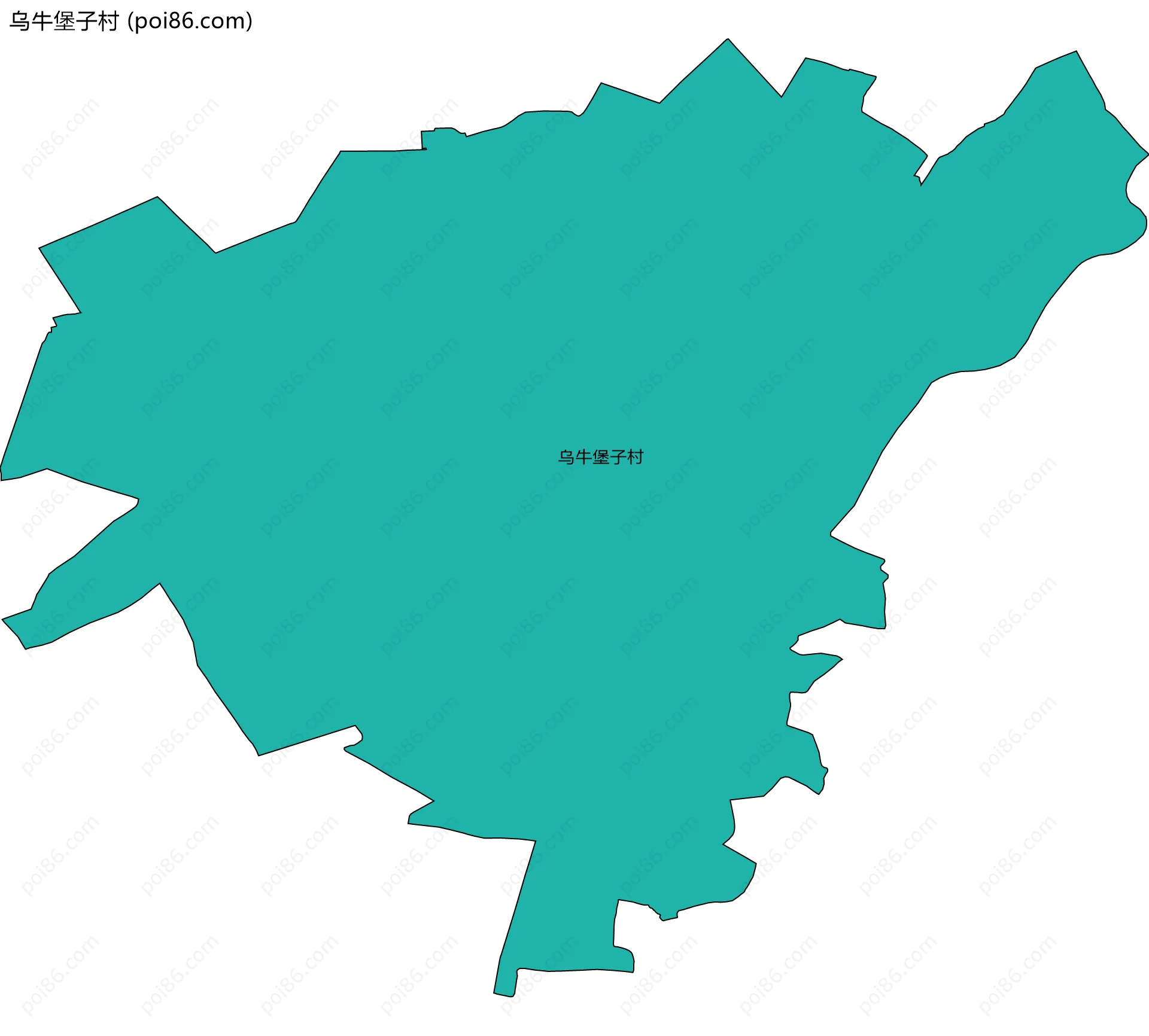 乌牛堡子村边界地图