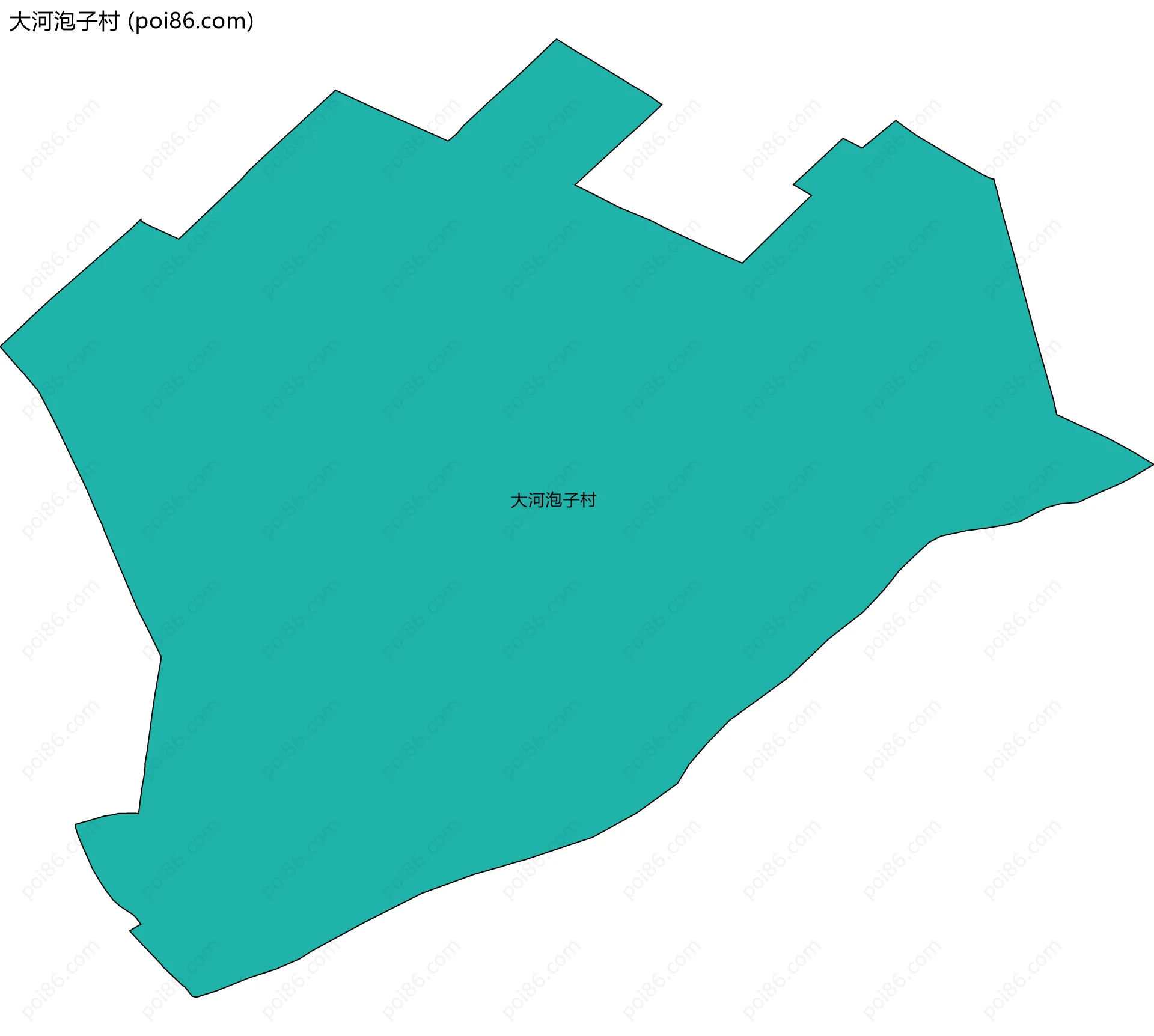 大河泡子村边界地图