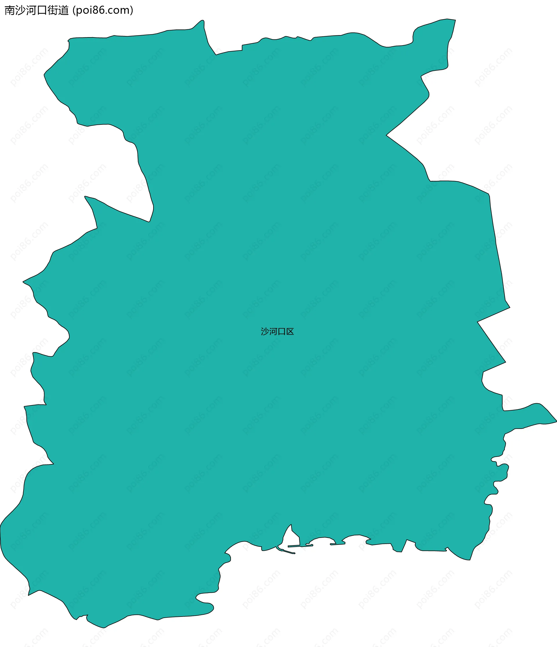 南沙河口街道边界地图(五级行政区划)