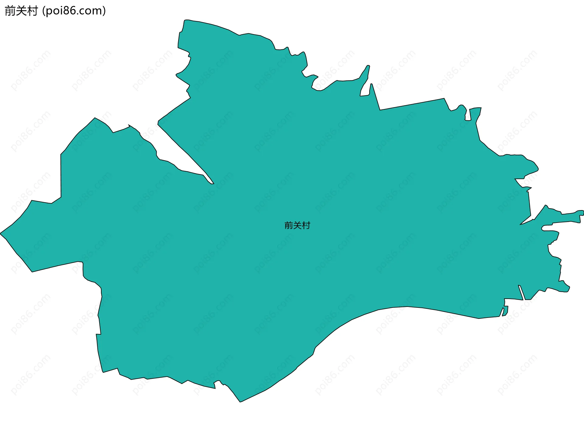 前关村边界地图