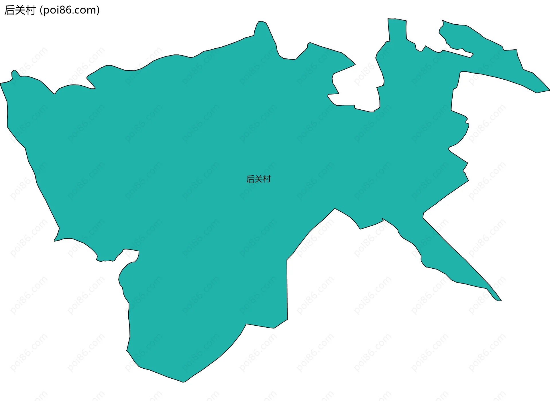 后关村边界地图