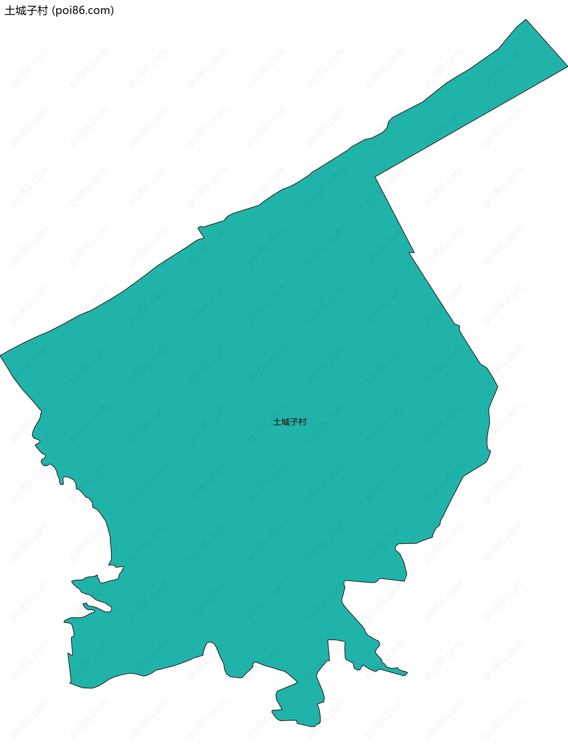 土城子村边界地图