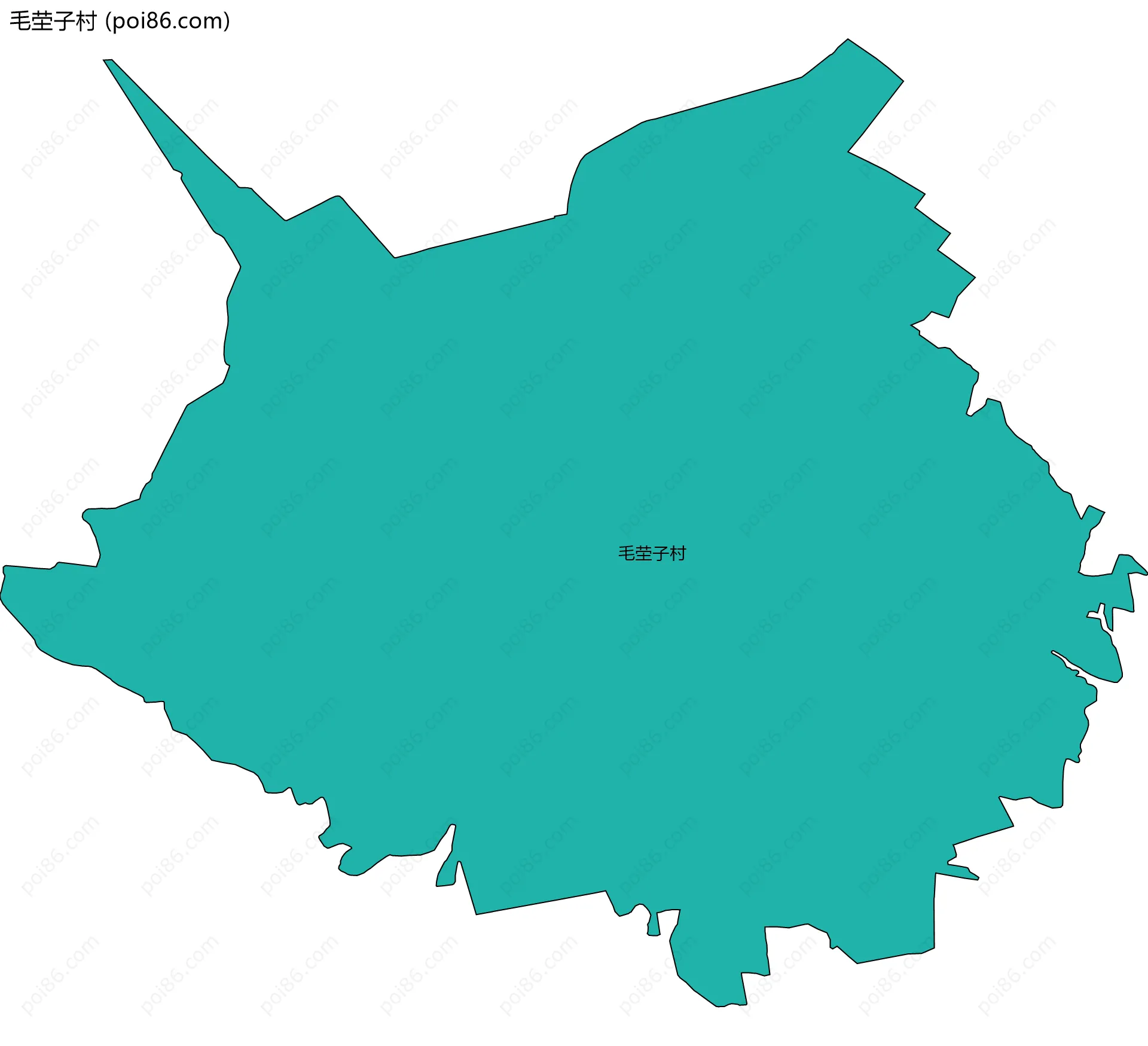 毛茔子村边界地图