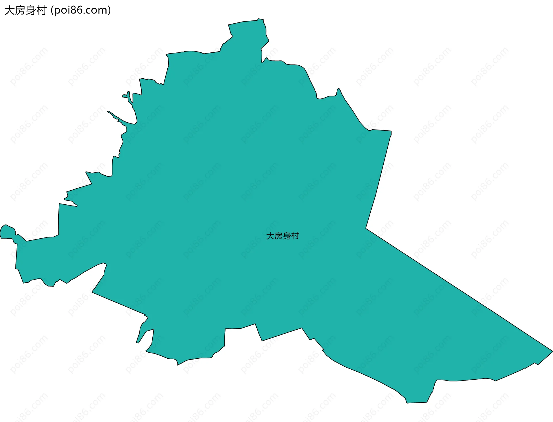 大房身村边界地图