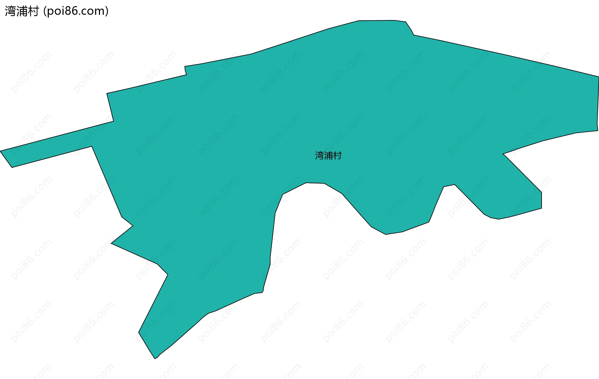 湾浦村边界地图