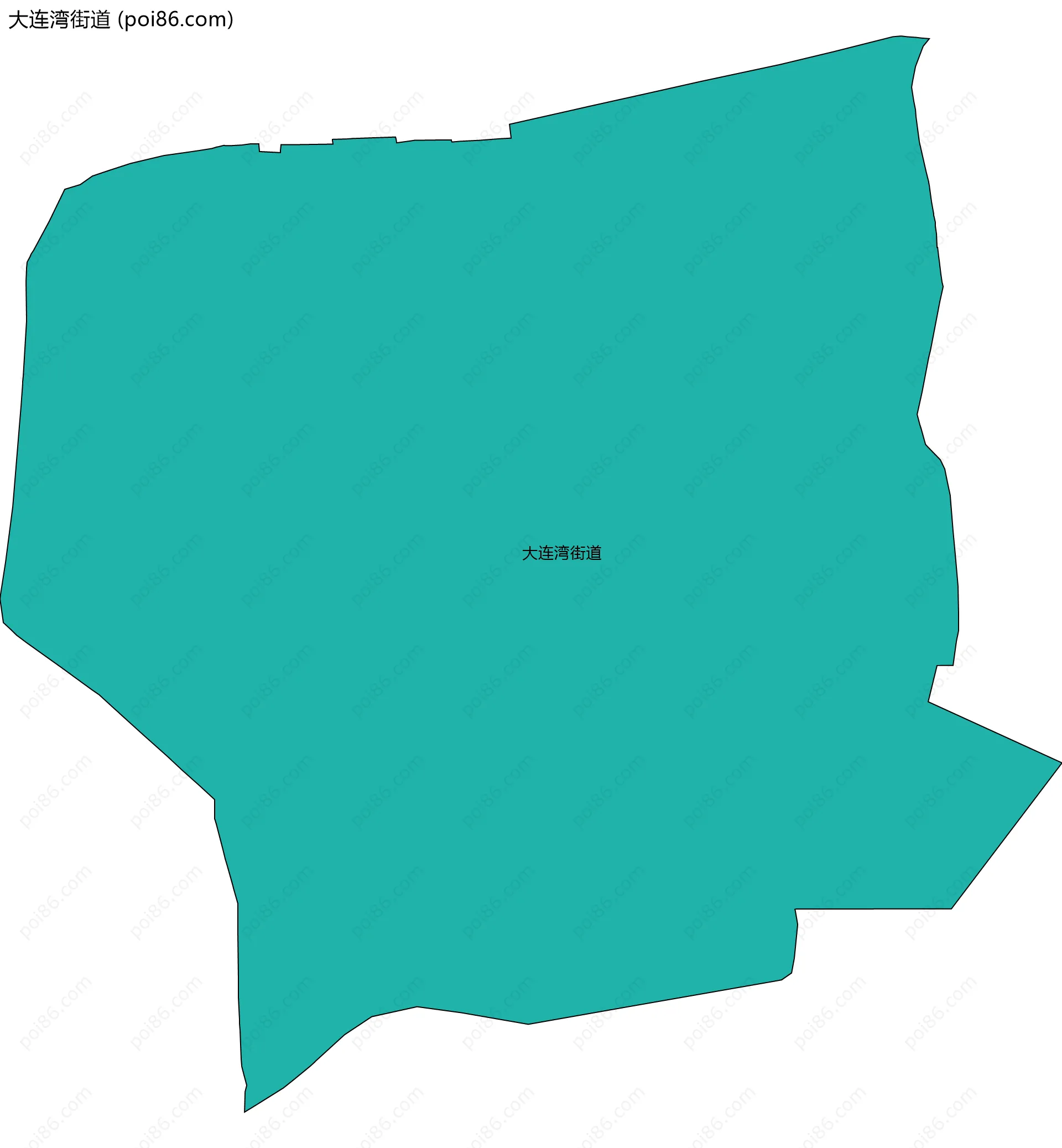 大连湾街道边界地图