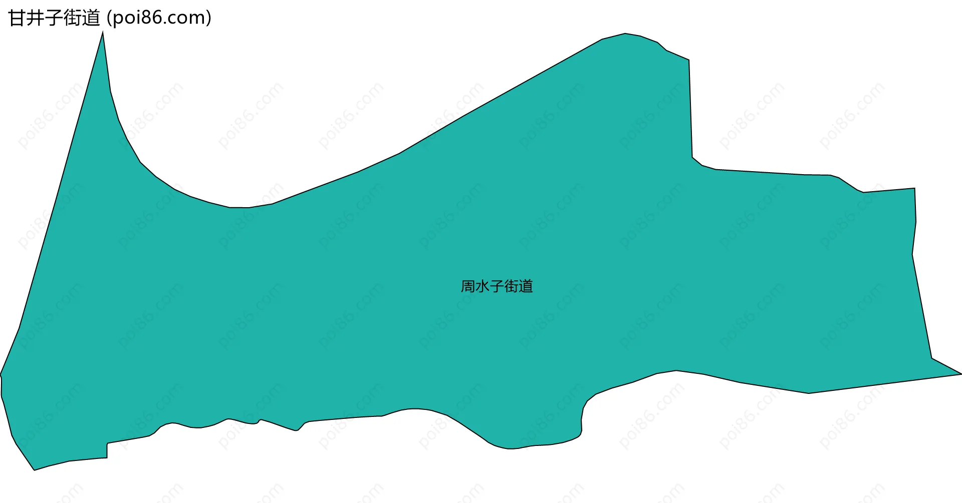 甘井子街道边界地图(五级行政区划)