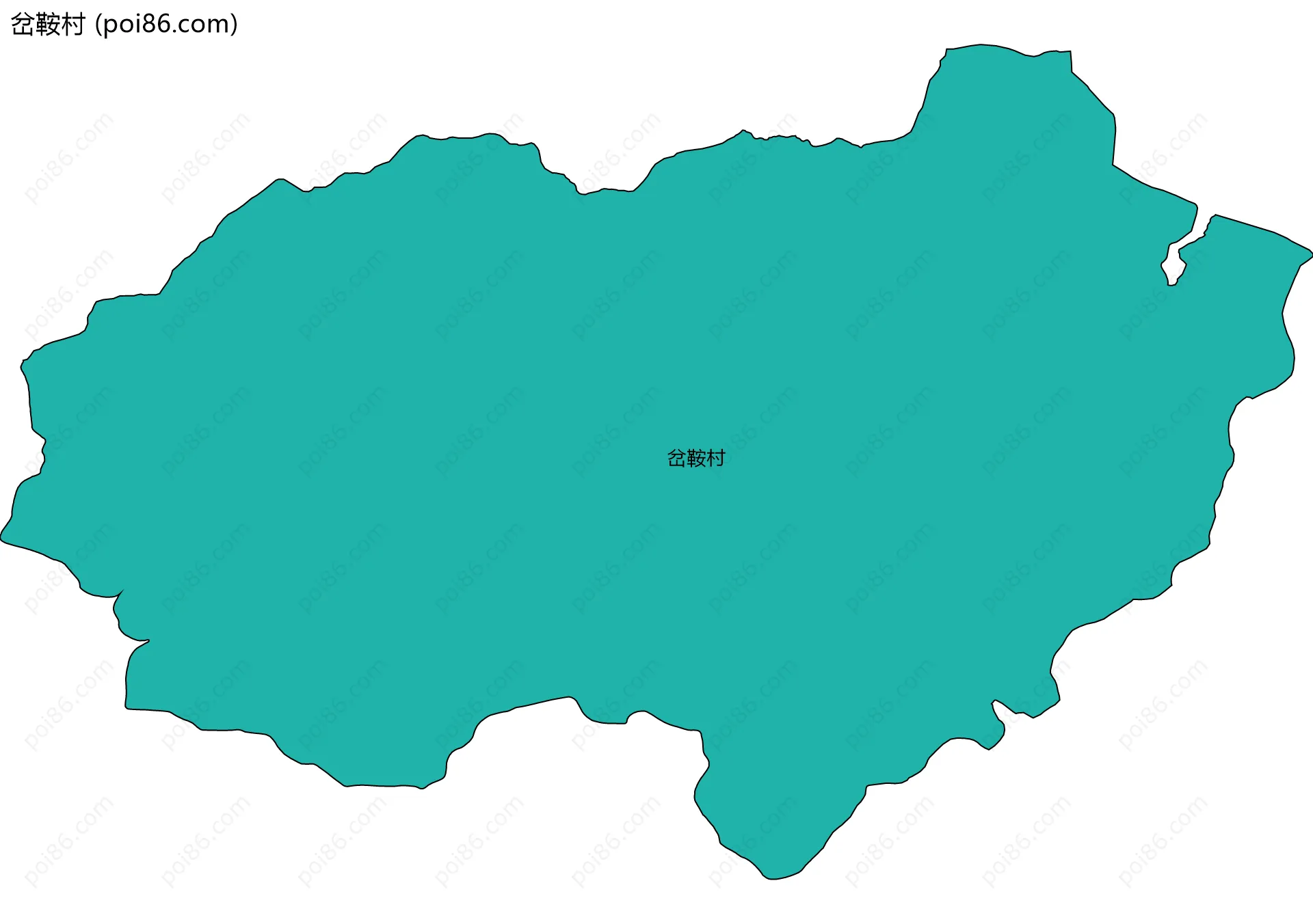 岔鞍村边界地图