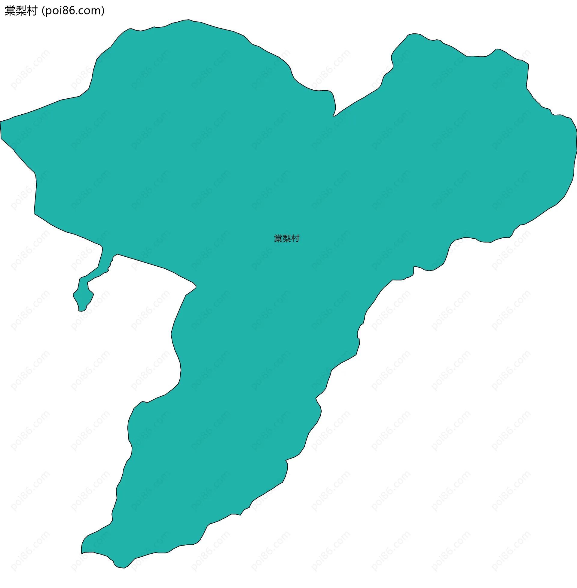 棠梨村边界地图