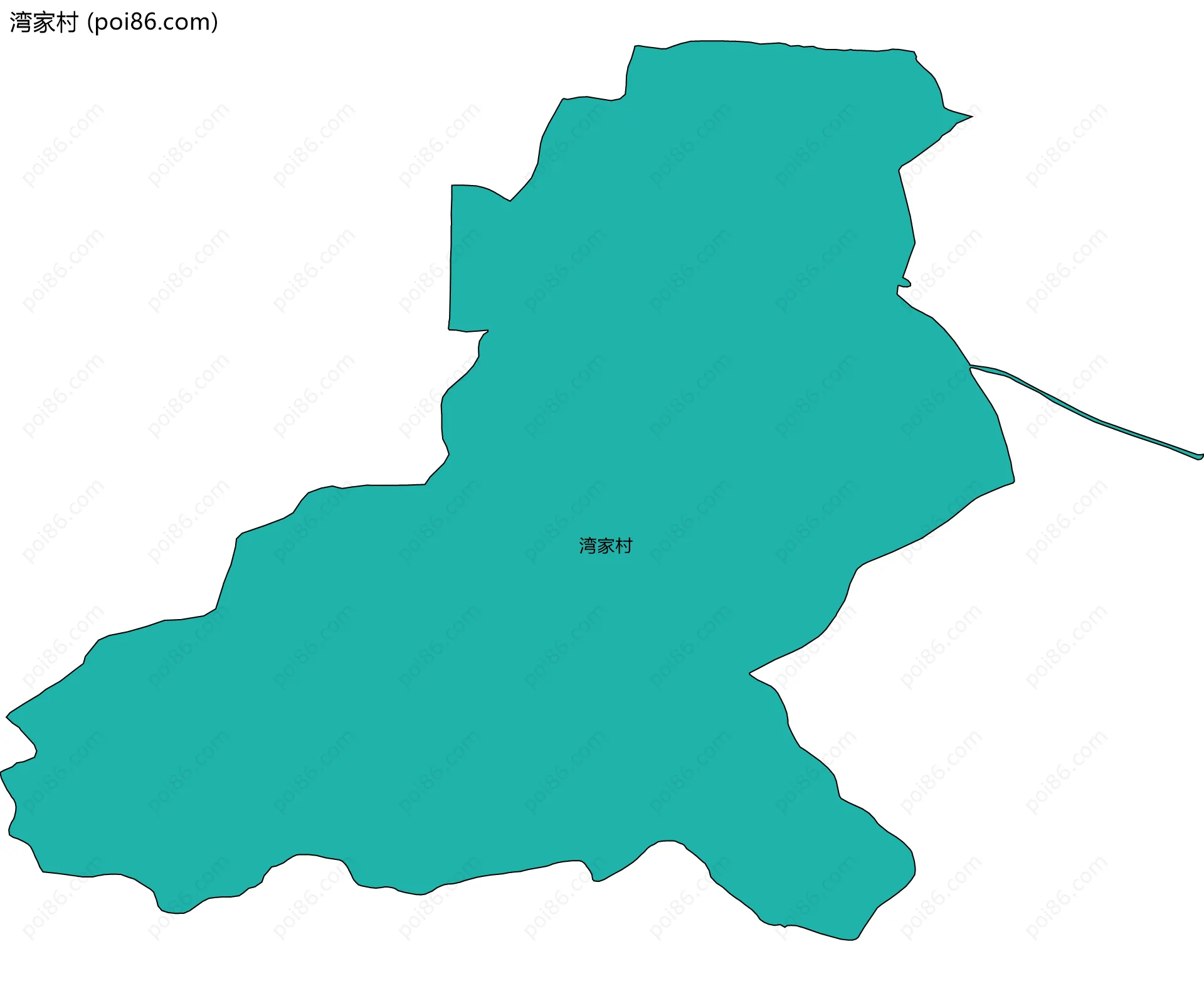 湾家村边界地图