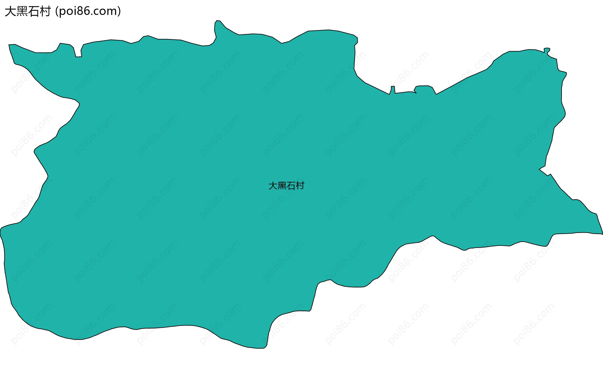 大黑石村边界地图