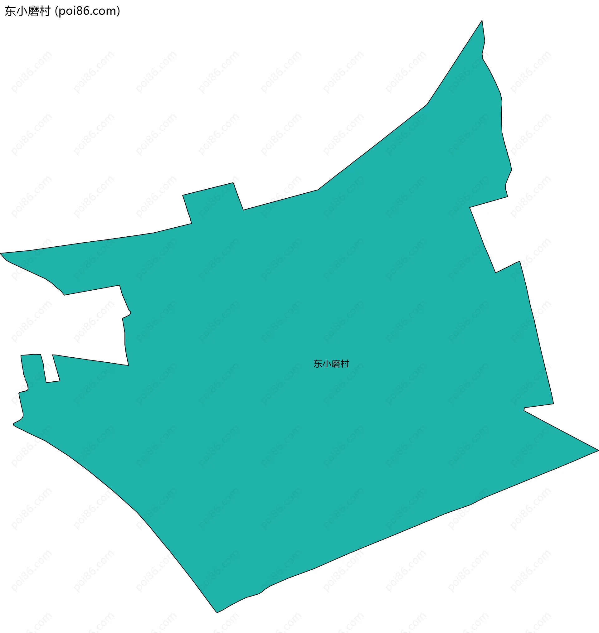 东小磨村边界地图