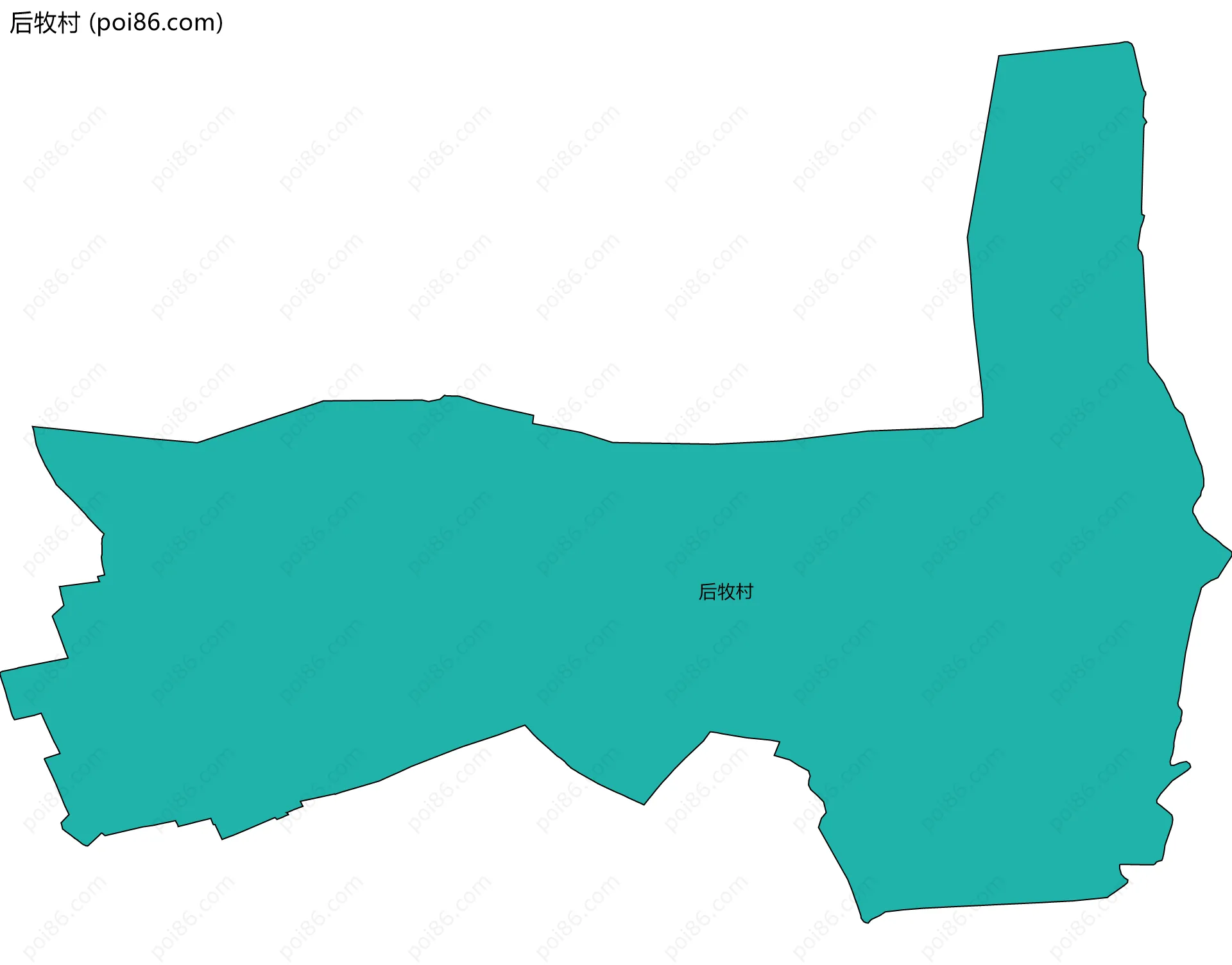 后牧村边界地图