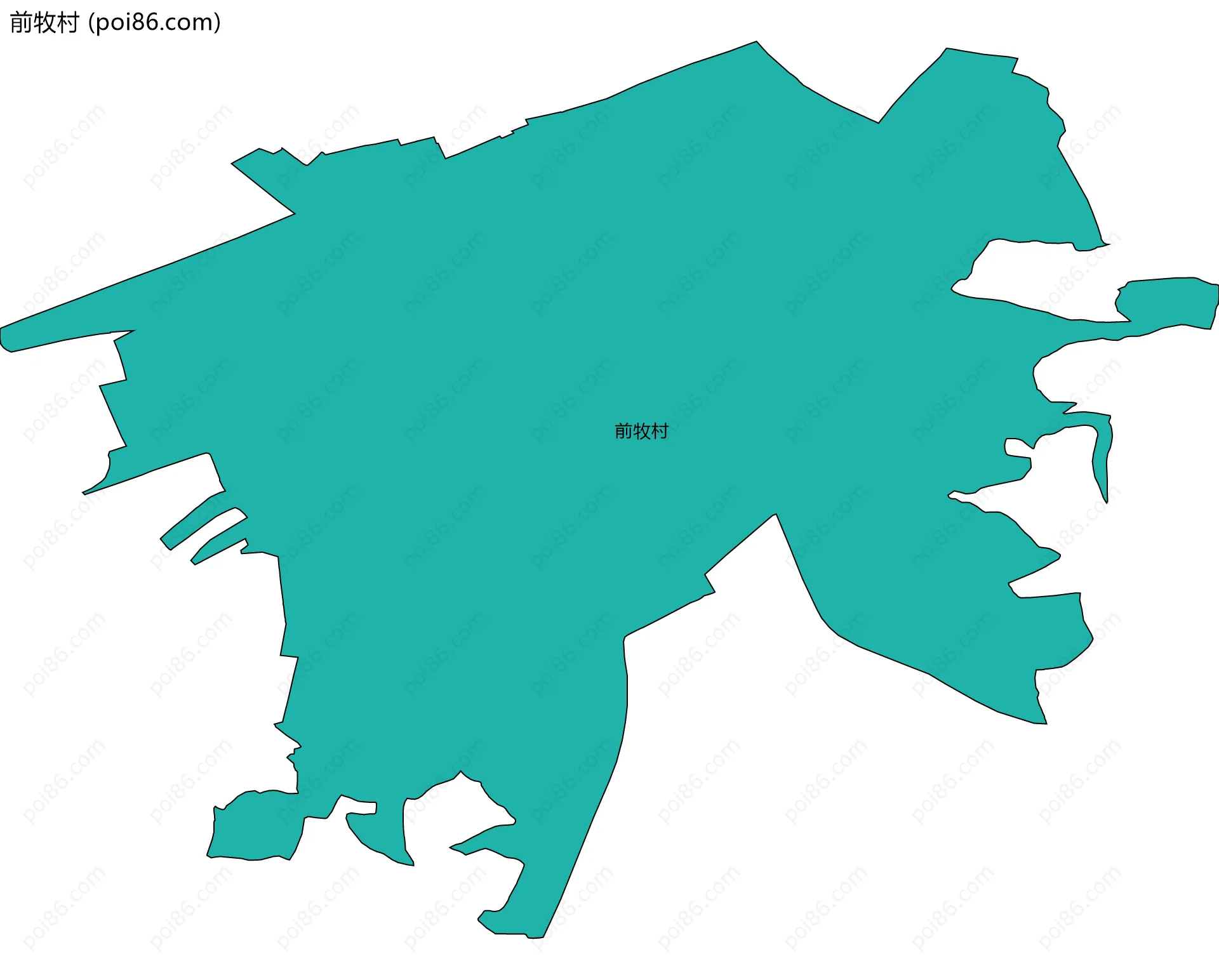 前牧村边界地图