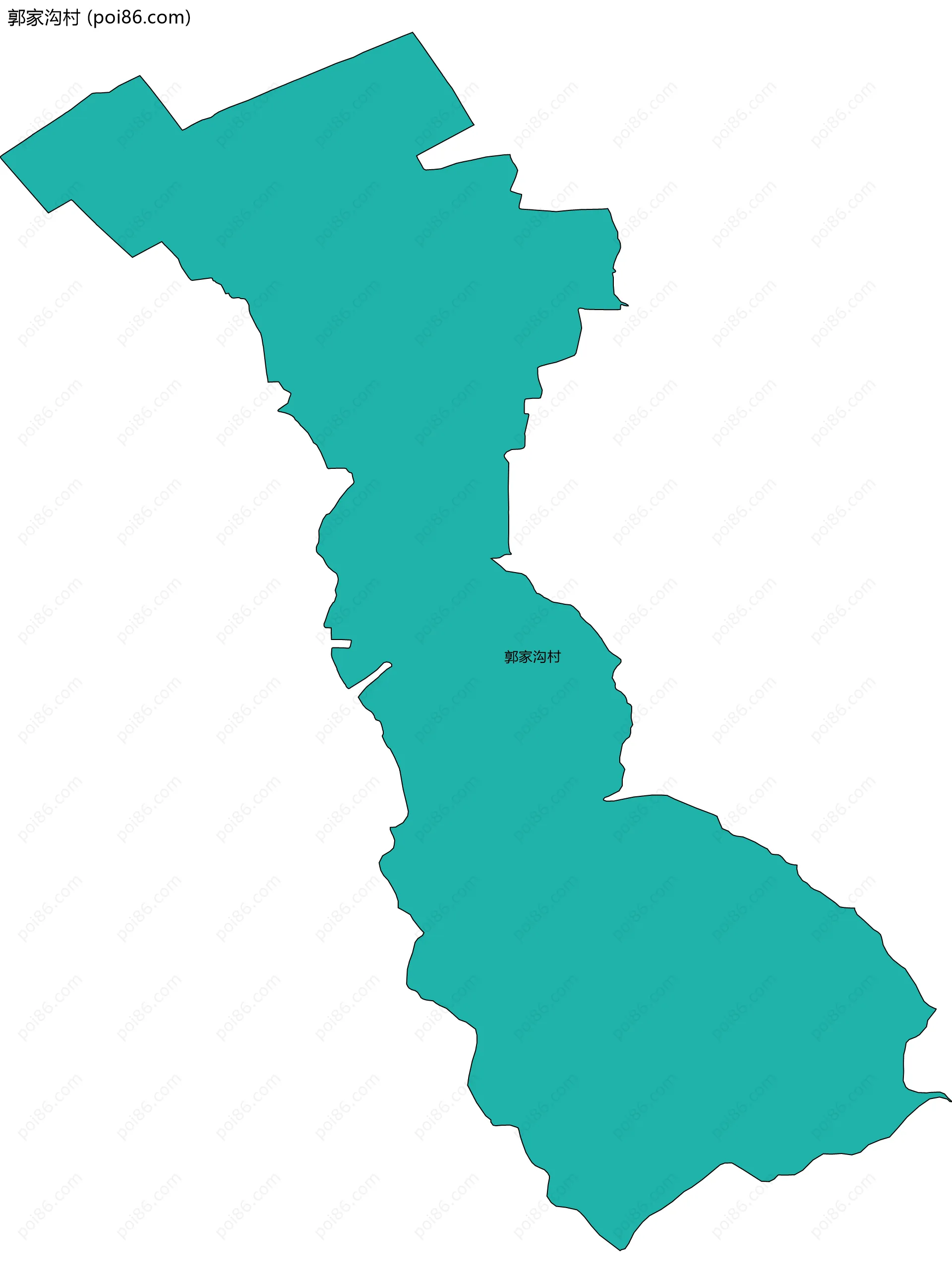 郭家沟村边界地图