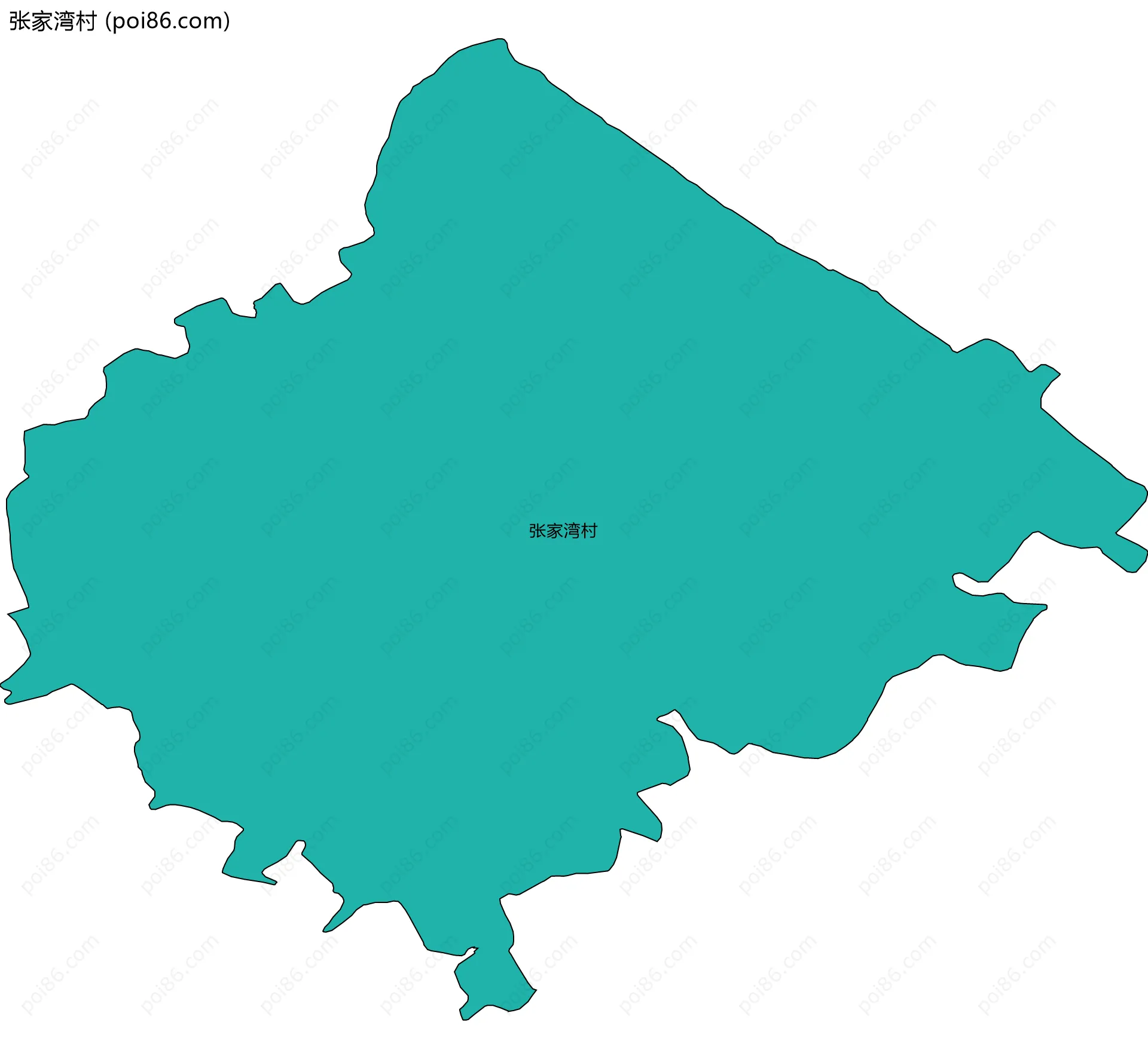 张家湾村边界地图