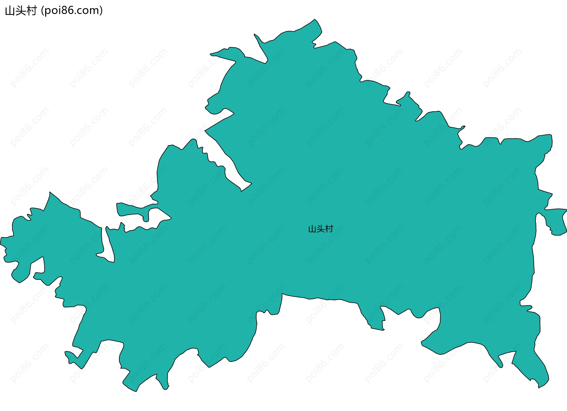 山头村边界地图