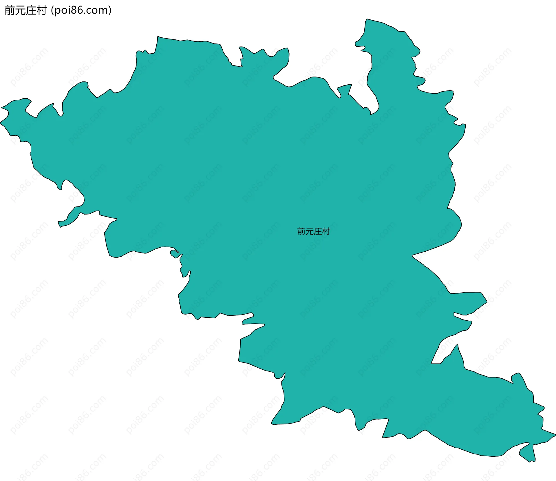 前元庄村边界地图