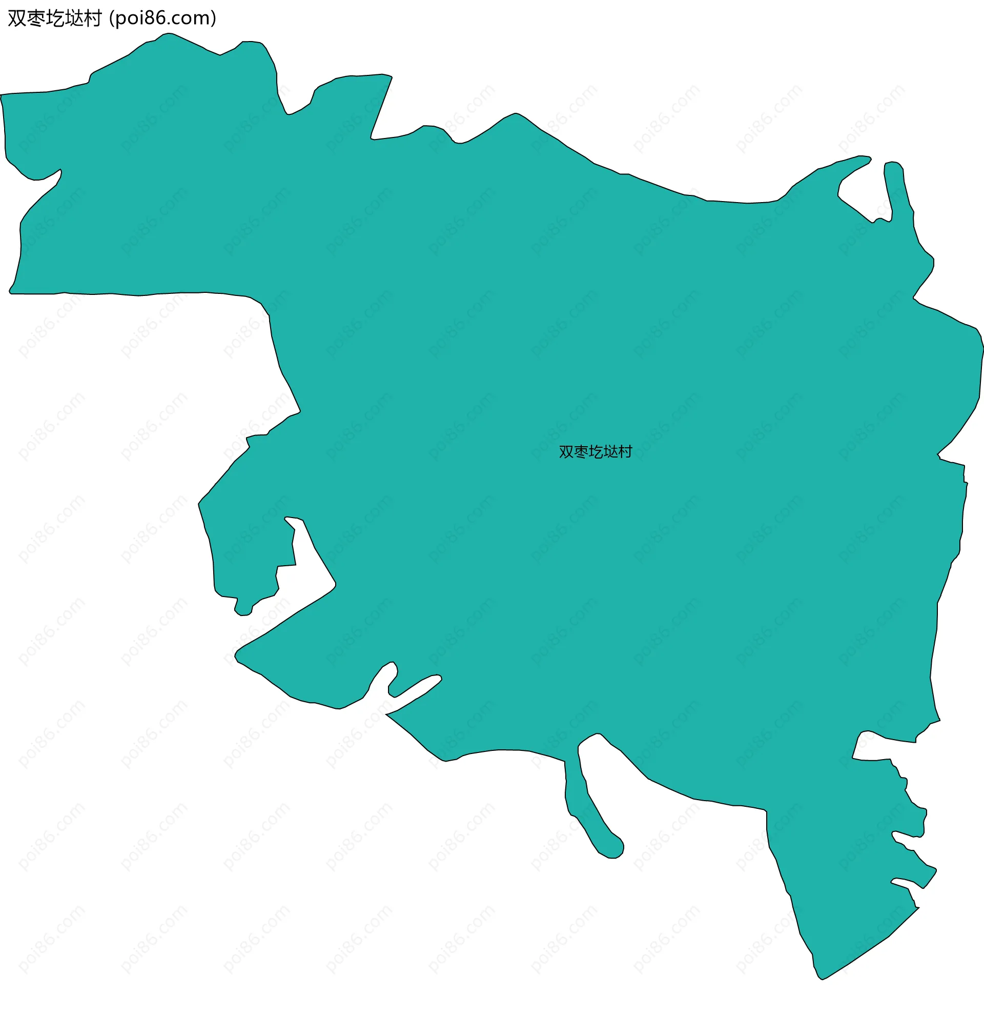 双枣圪垯村边界地图