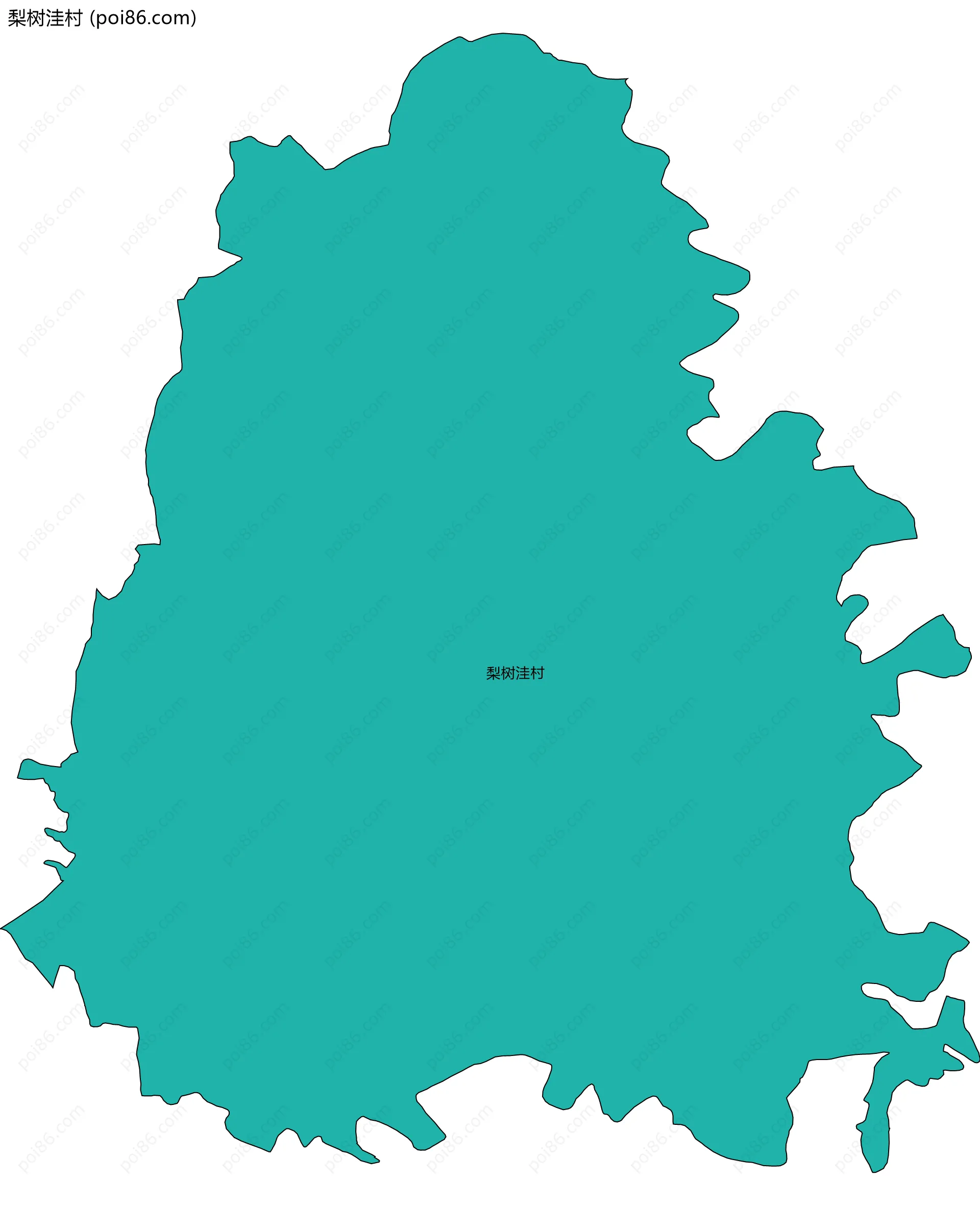 梨树洼村边界地图