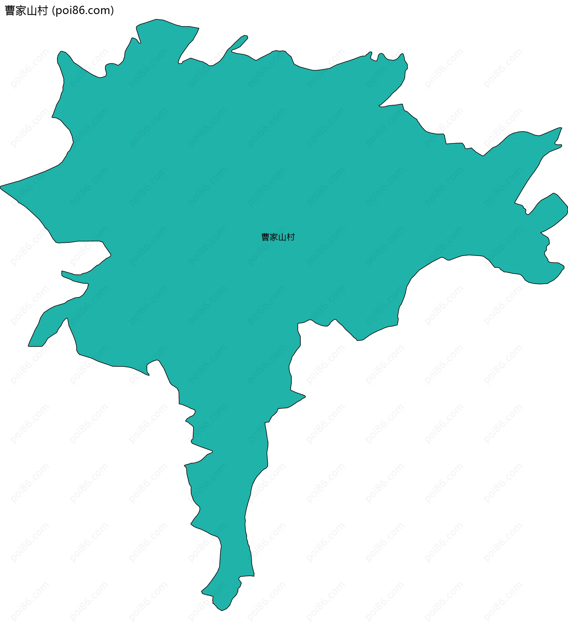 曹家山村边界地图