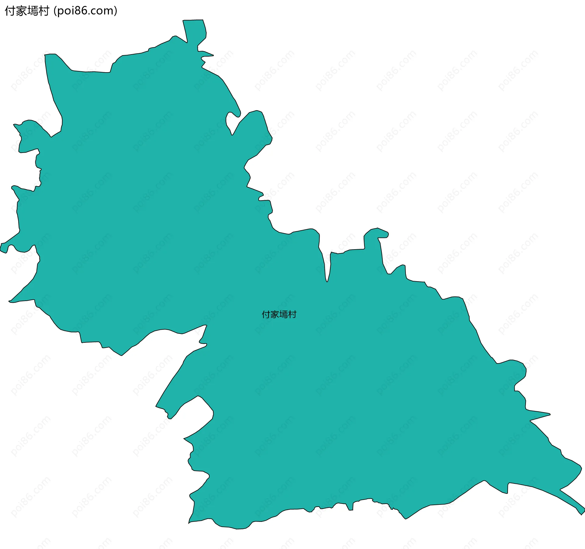 付家墕村边界地图