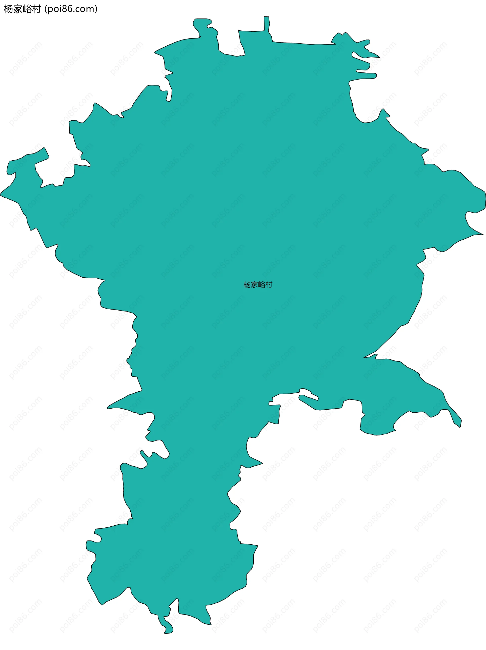 杨家峪村边界地图