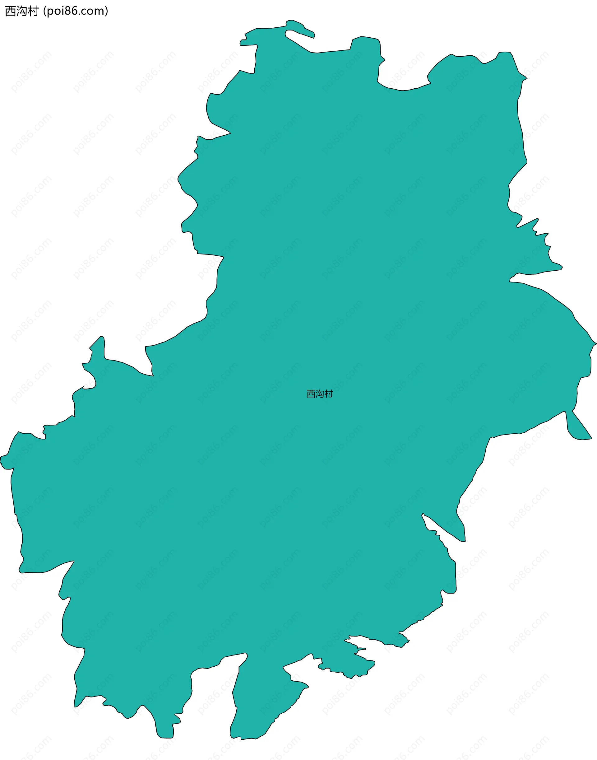 西沟村边界地图