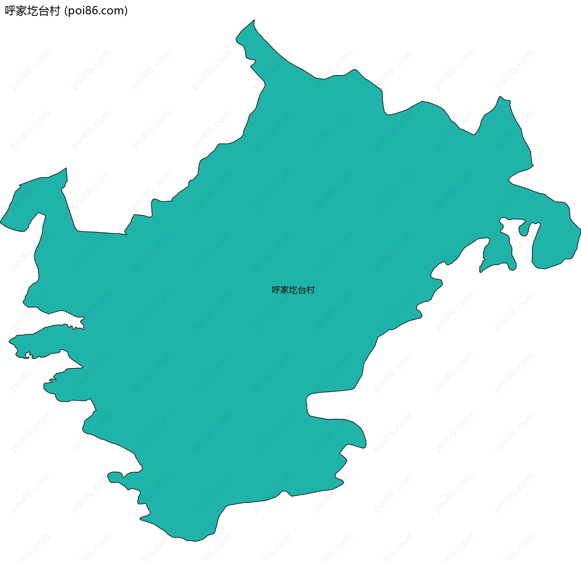 呼家圪台村边界地图