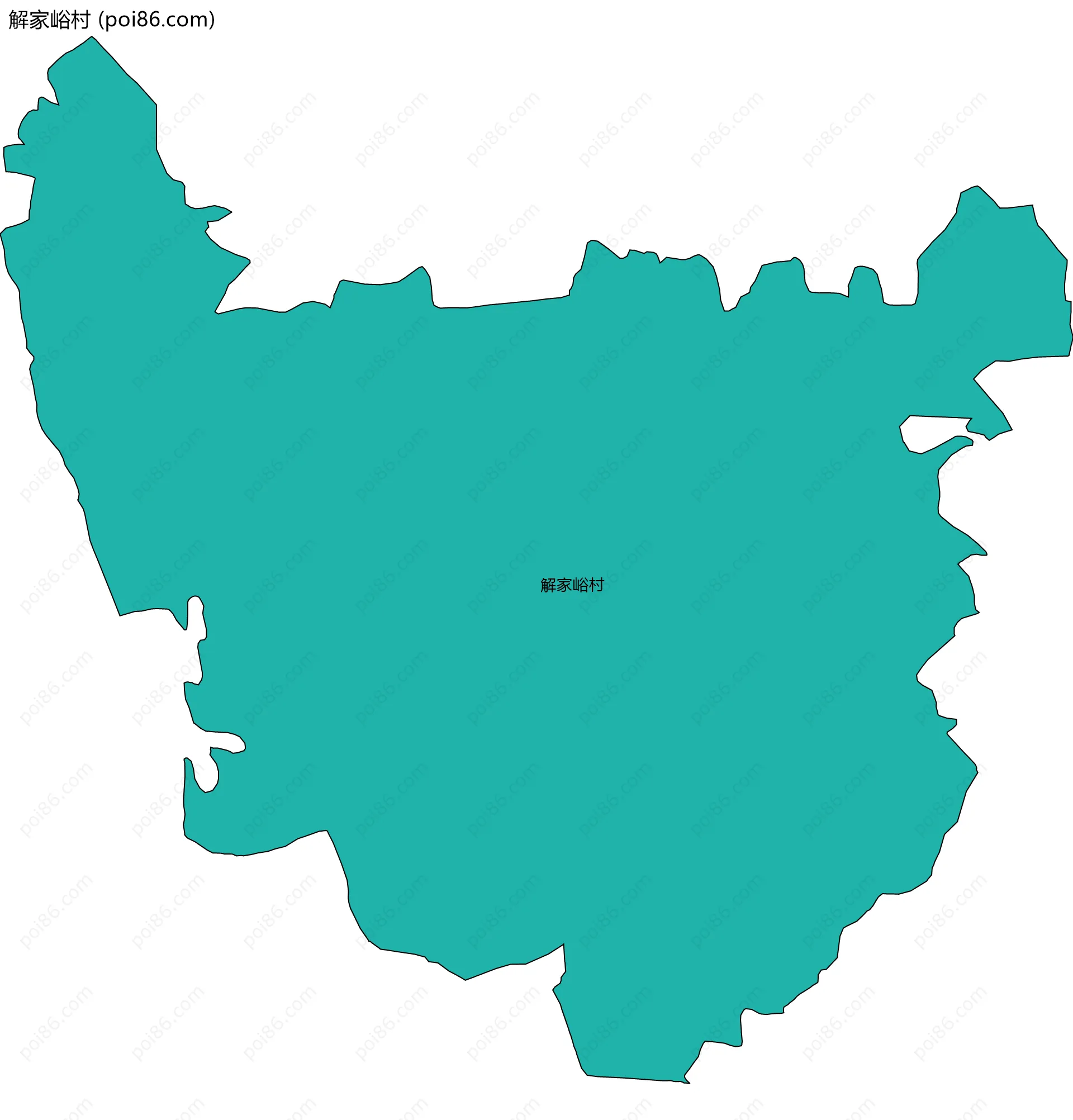 解家峪村边界地图