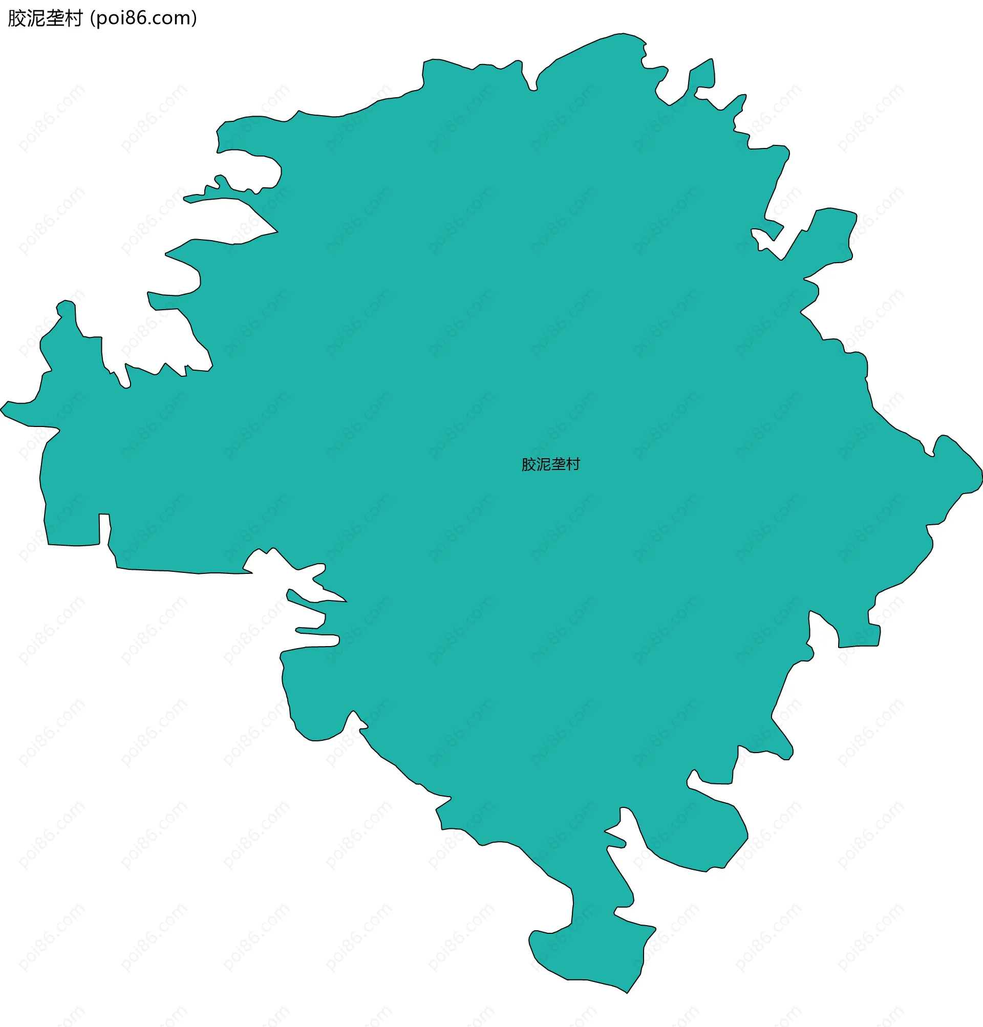 胶泥垄村边界地图