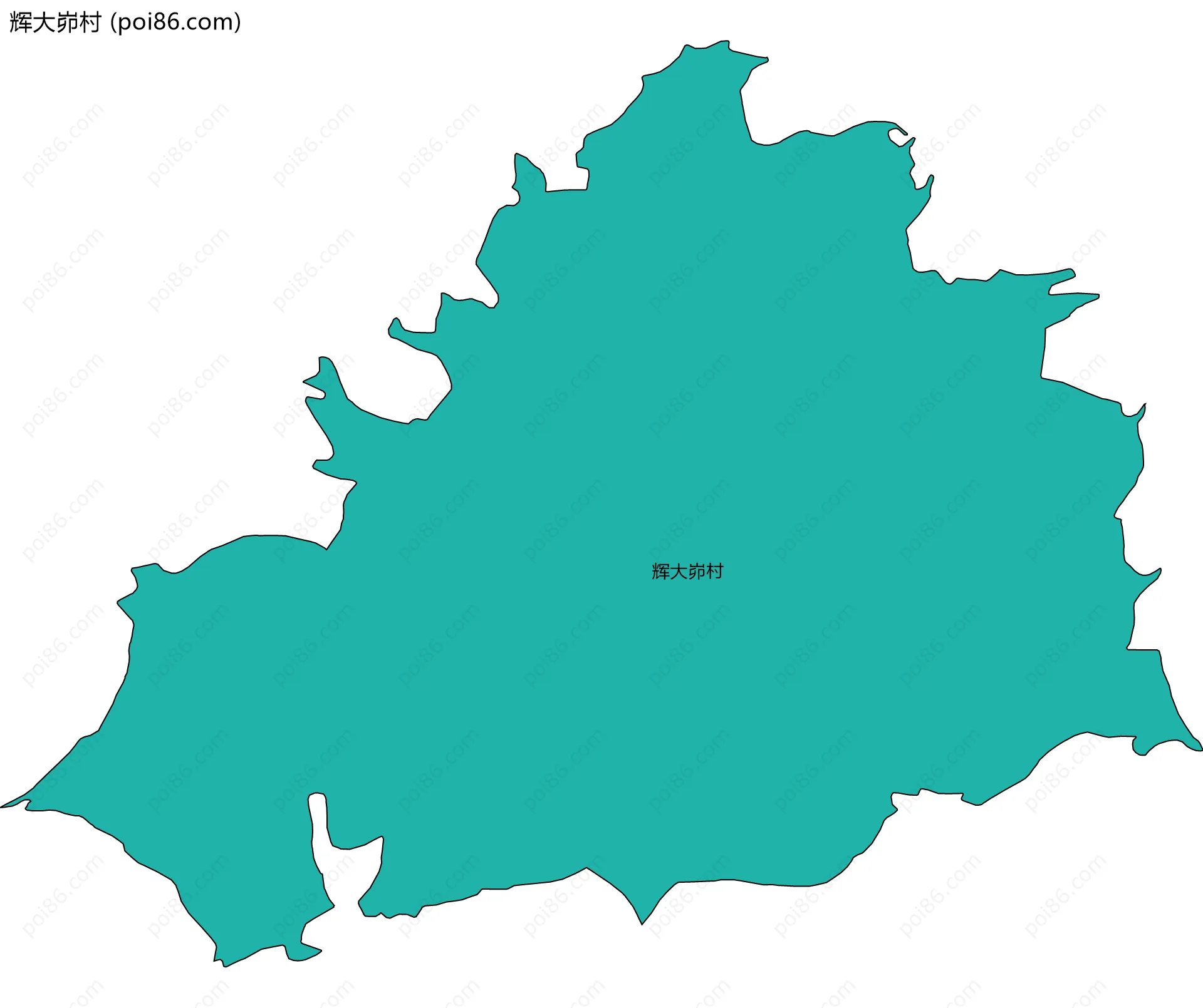 辉大峁村边界地图