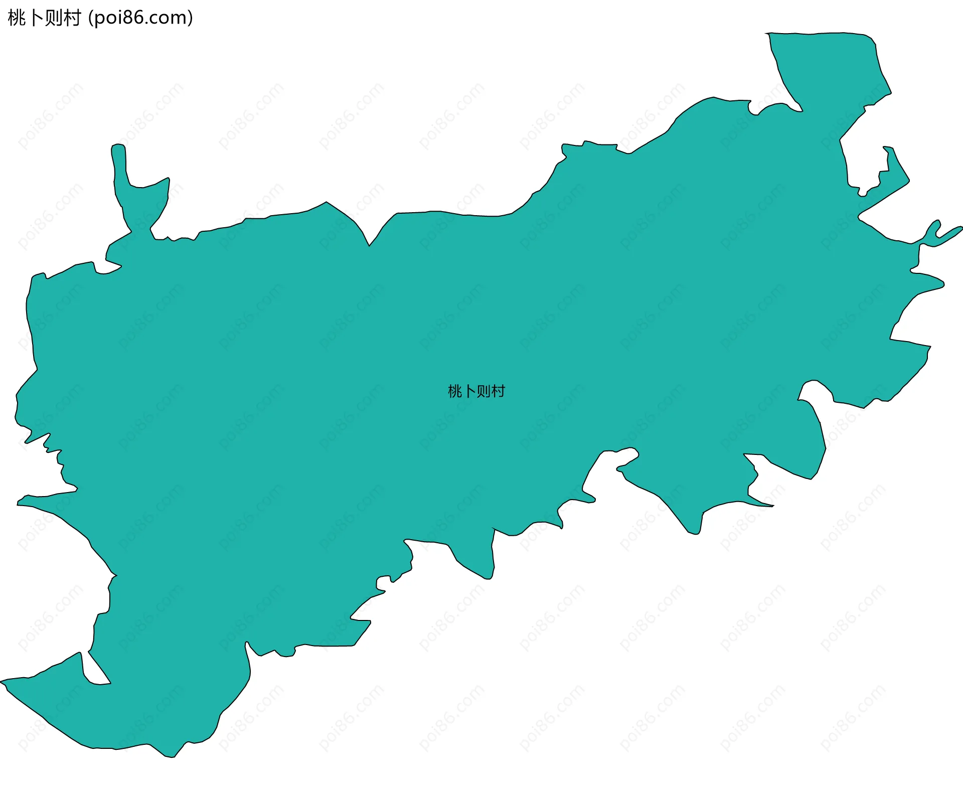 桃卜则村边界地图