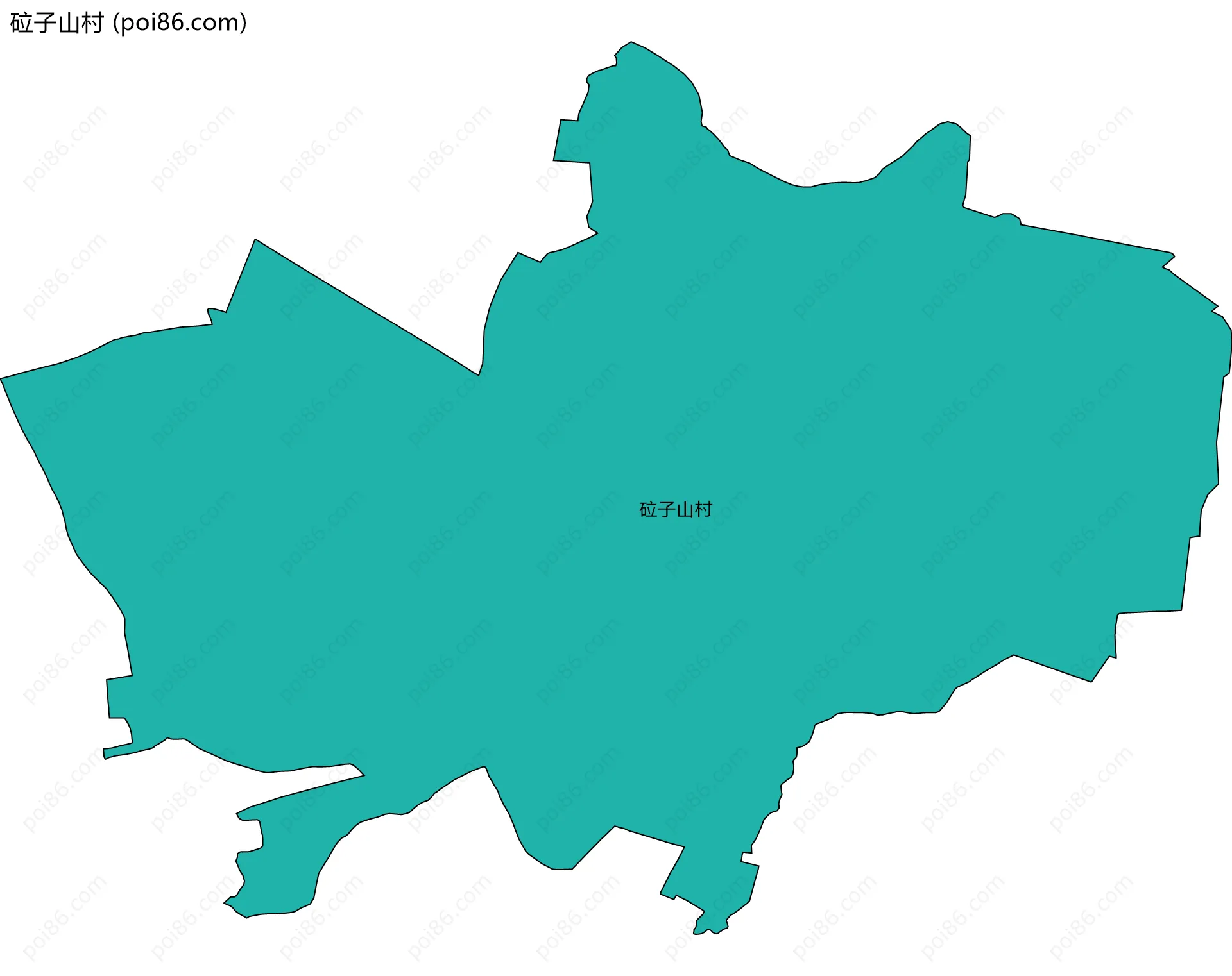 砬子山村边界地图