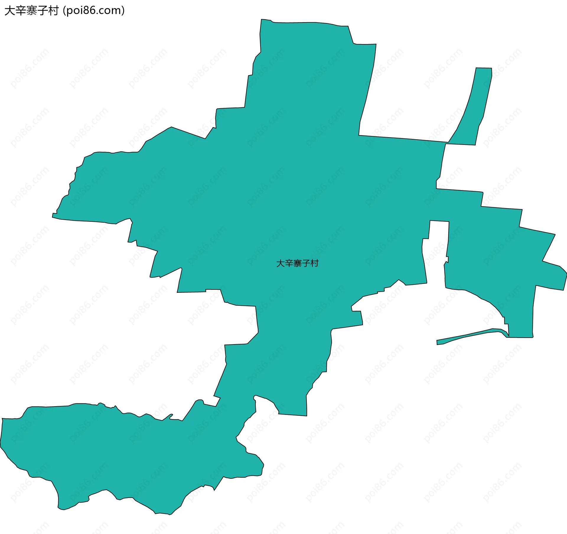 大辛寨子村边界地图
