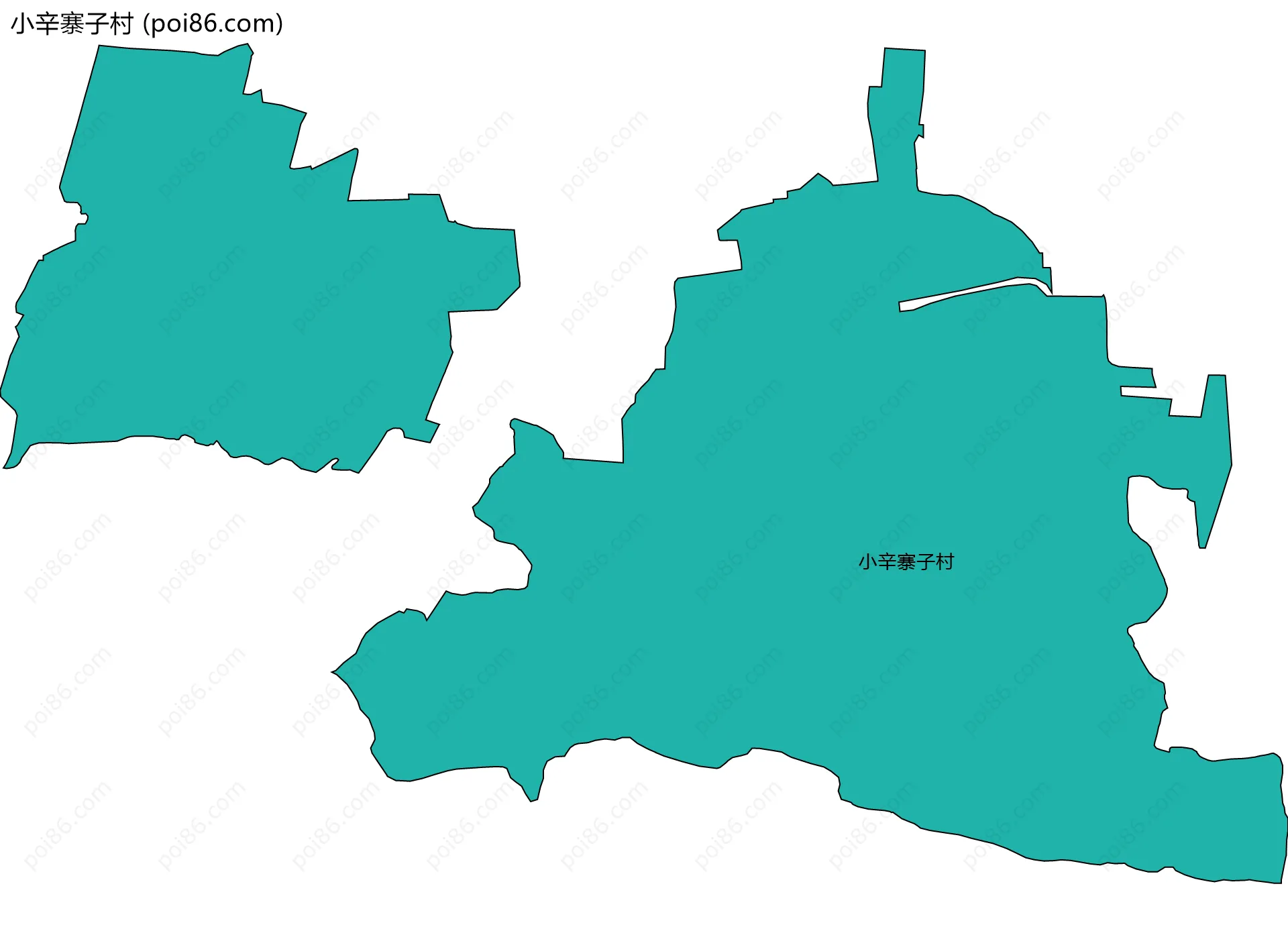 小辛寨子村边界地图