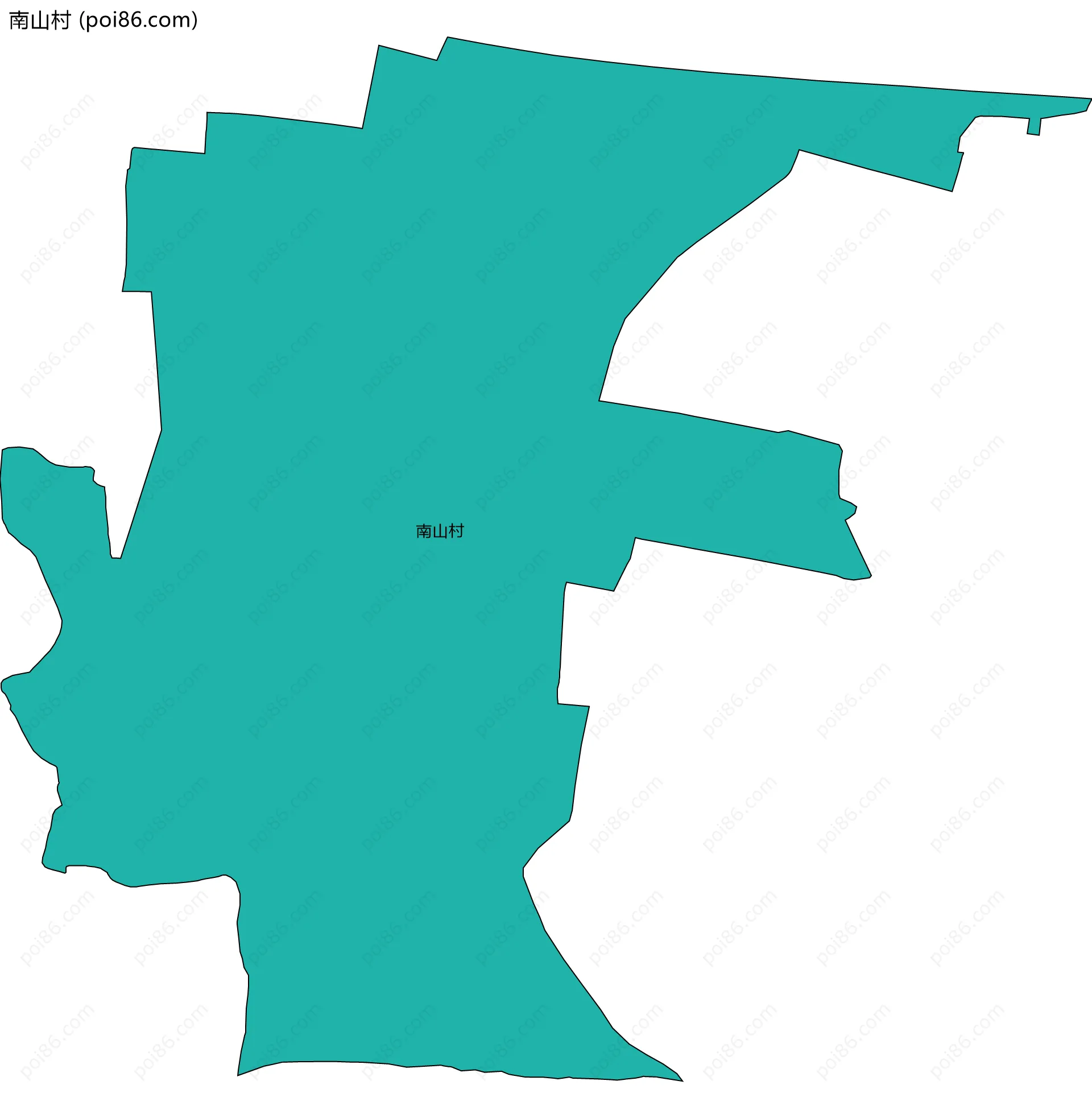 南山村边界地图