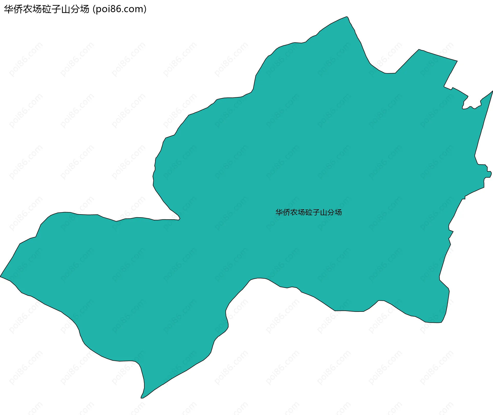 华侨农场砬子山分场边界地图