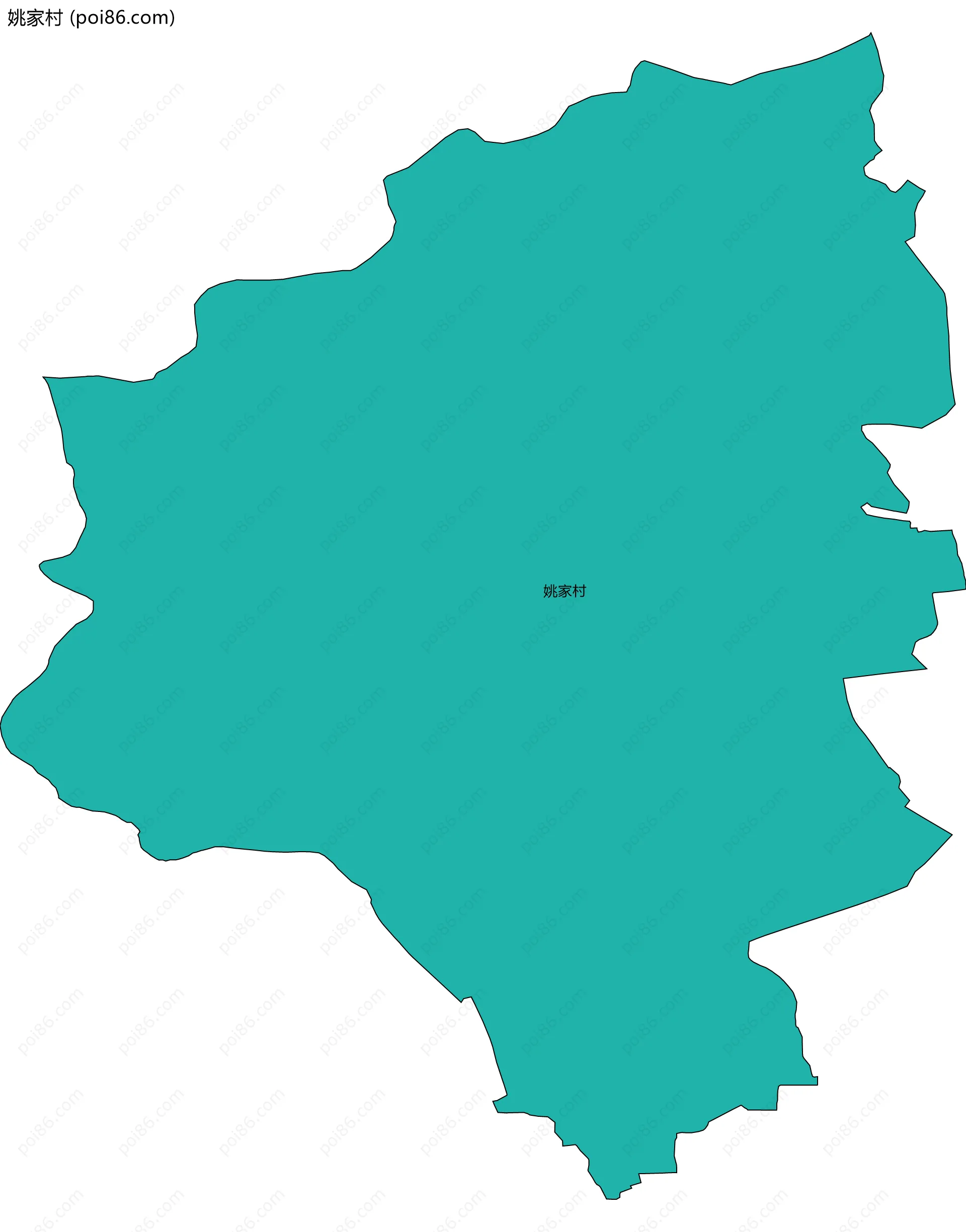 姚家村边界地图