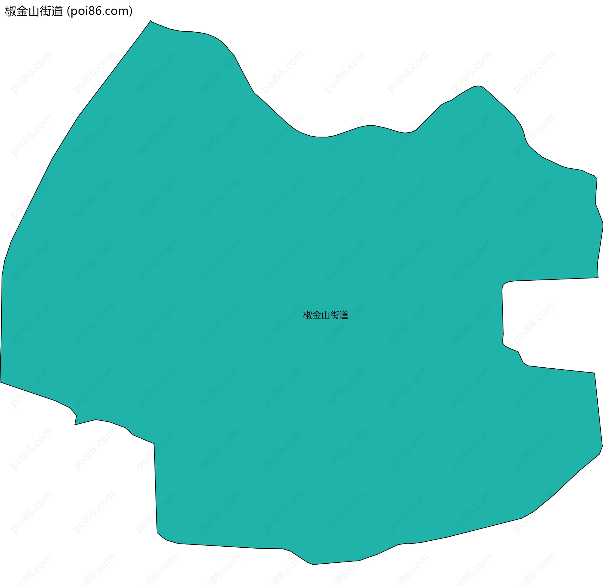 椒金山街道边界地图
