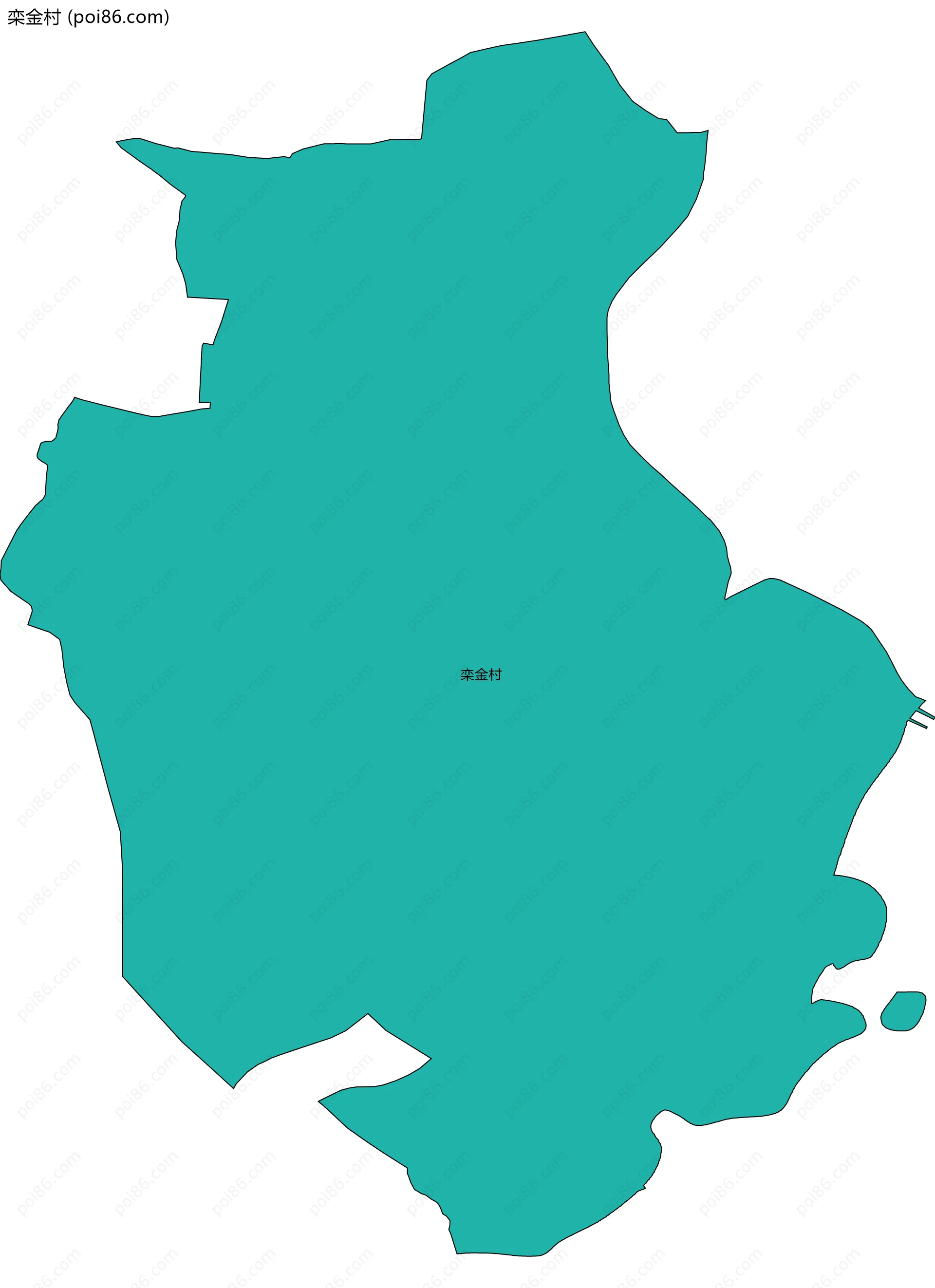 栾金村边界地图