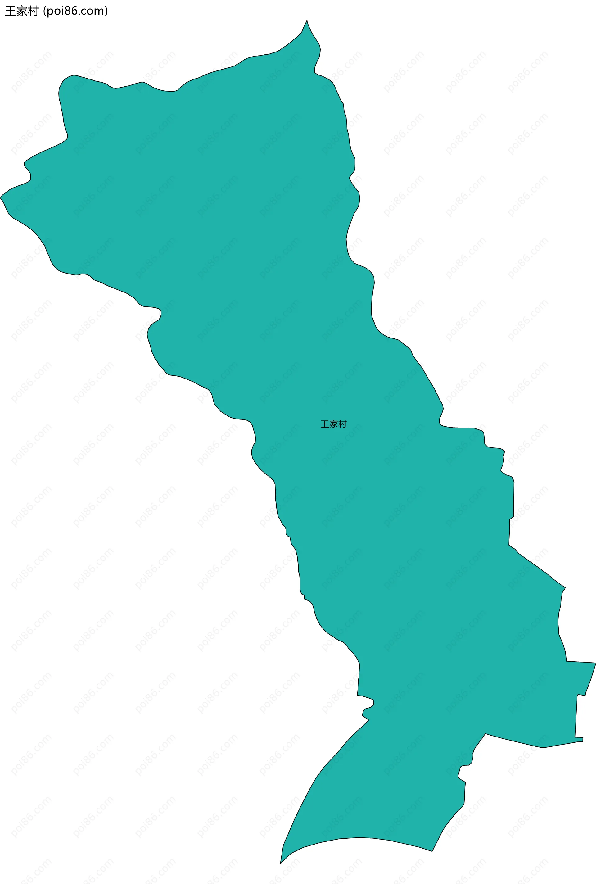 王家村边界地图