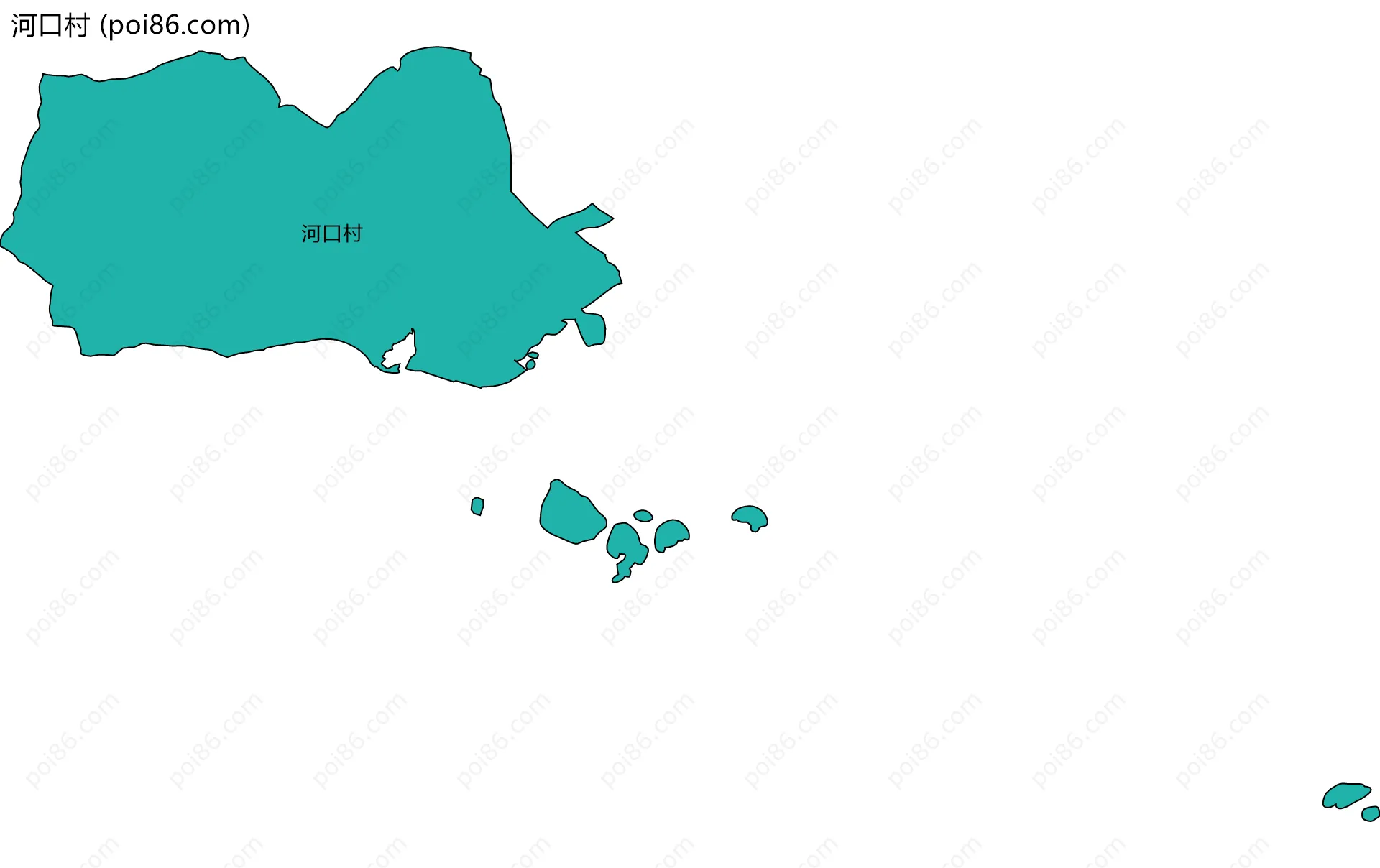 河口村边界地图