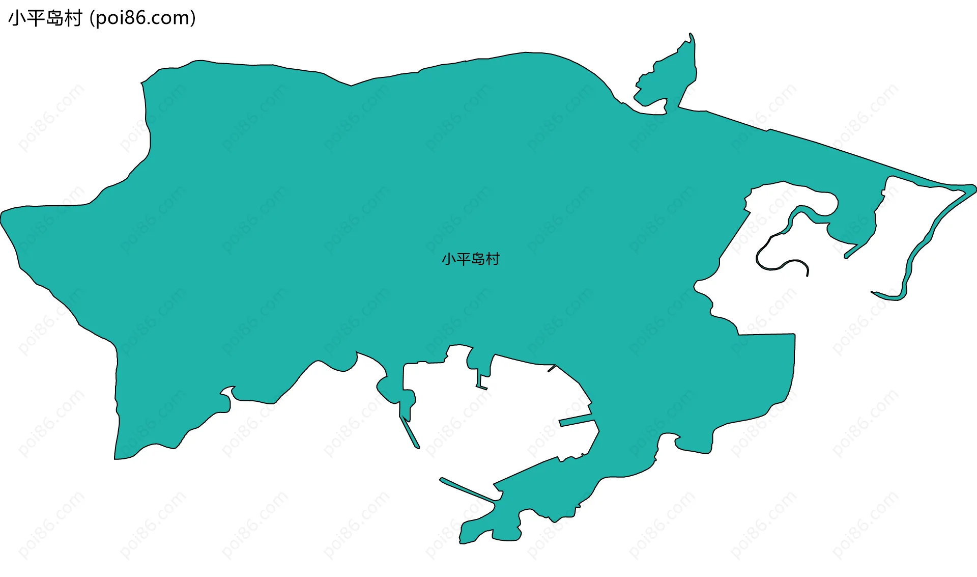 小平岛村边界地图