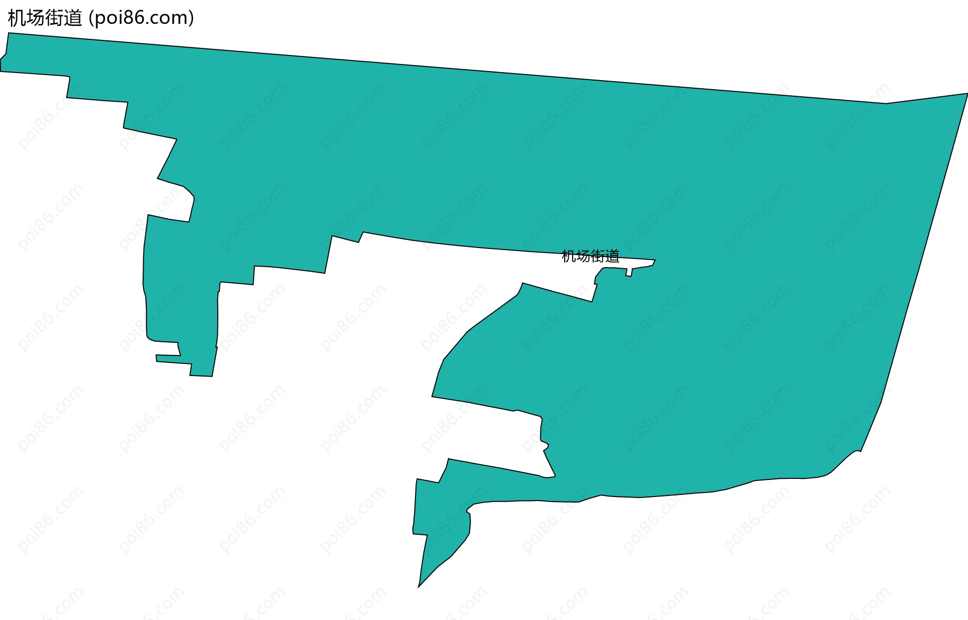 机场街道边界地图
