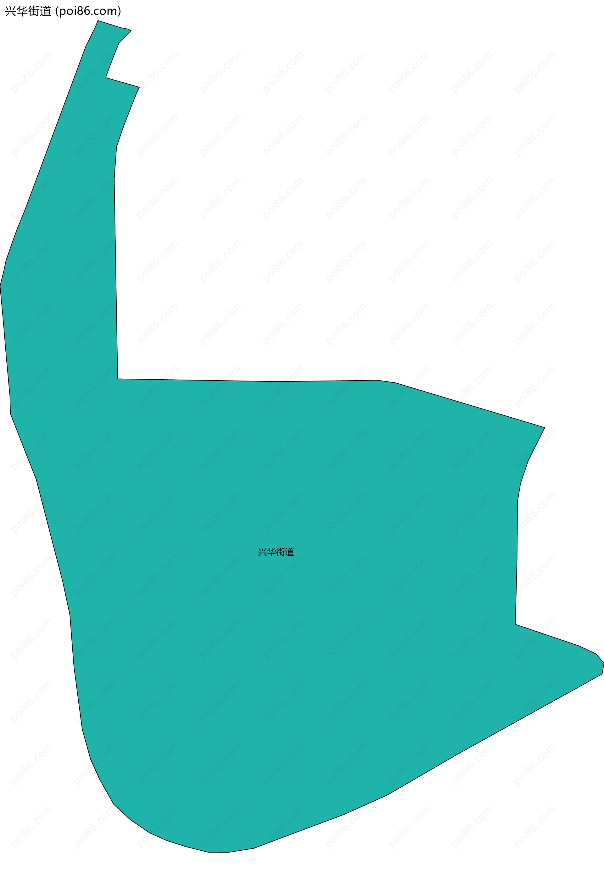 兴华街道边界地图