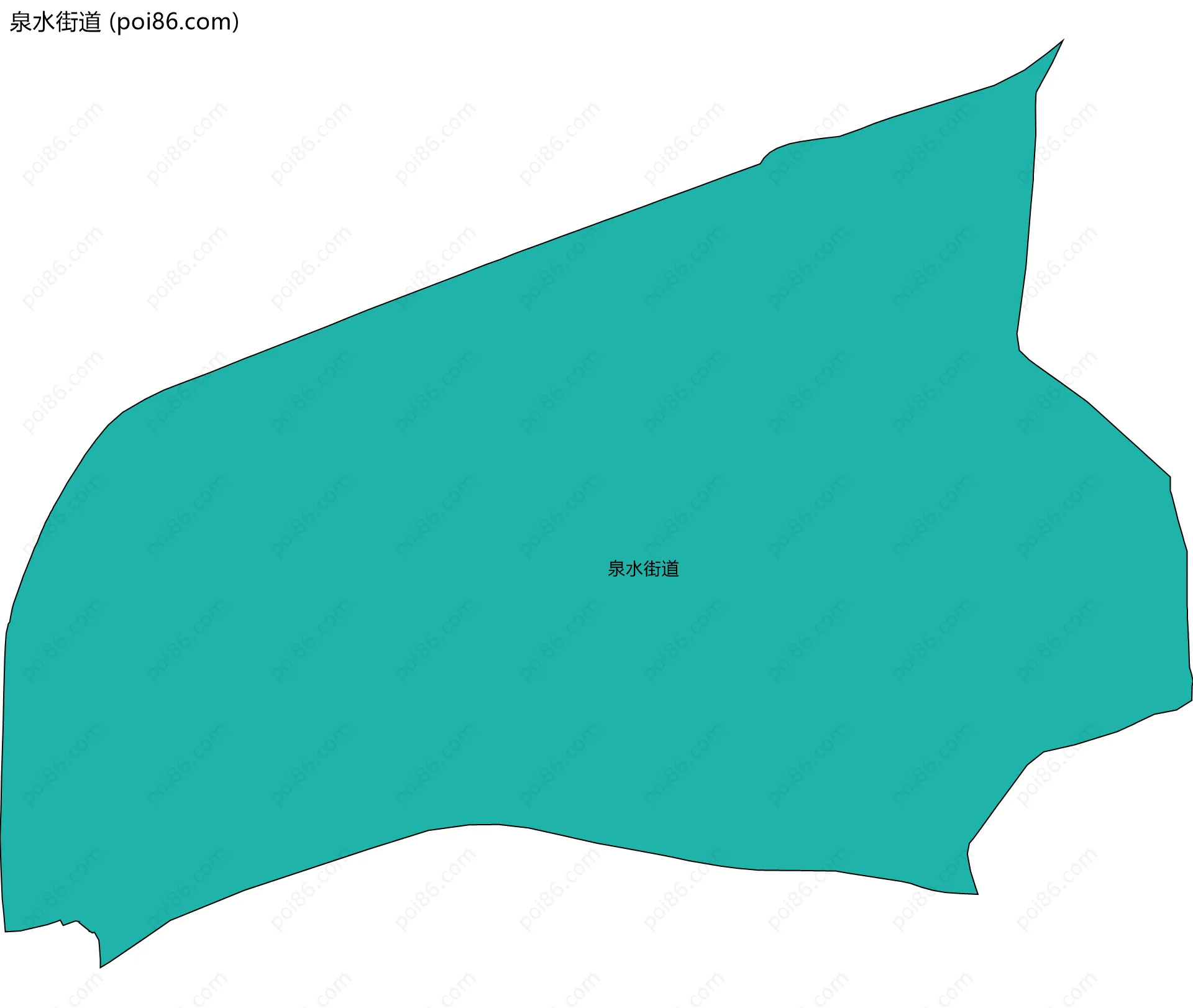 泉水街道边界地图(五级行政区划)
