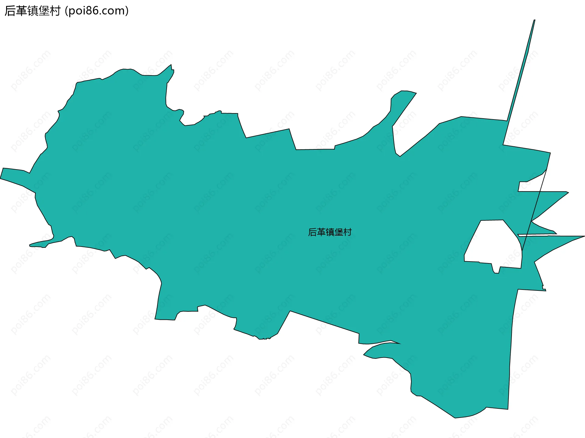 后革镇堡村边界地图